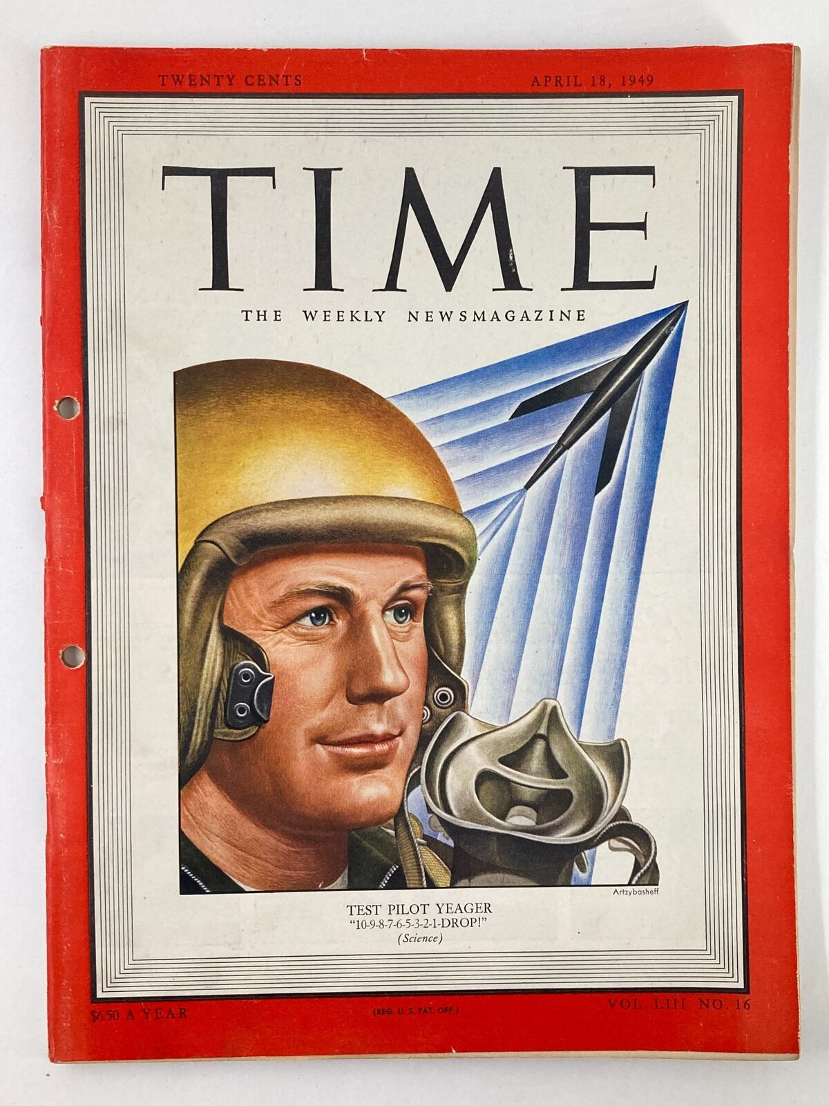 VTG Time Magazine April 18 1949 Vol 53 #16 Test Pilot Yeager (Science)