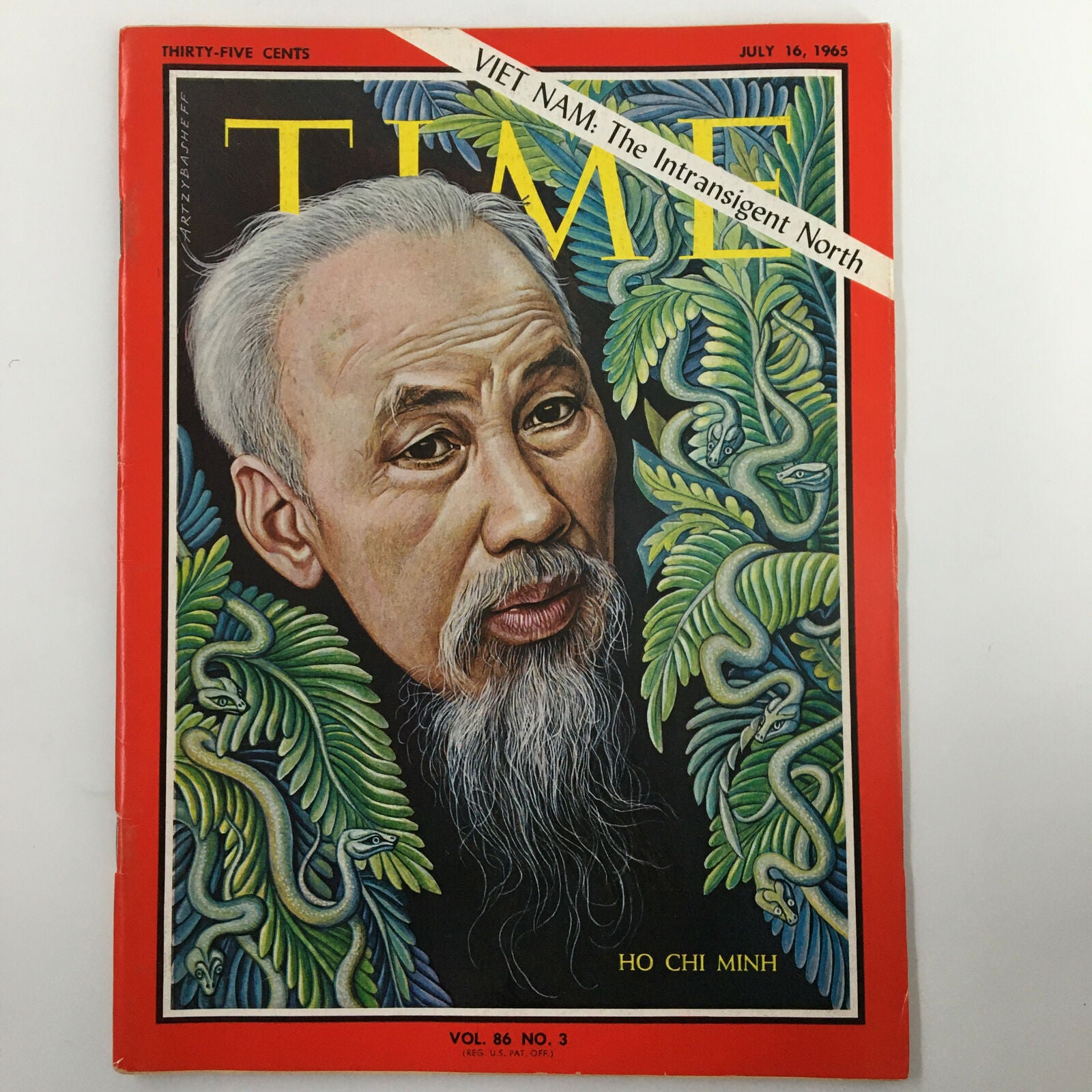 VTG Time Magazine July 16 1965 Vol. 86 No. 3 Ho Chi Minh Viet Nam No Label