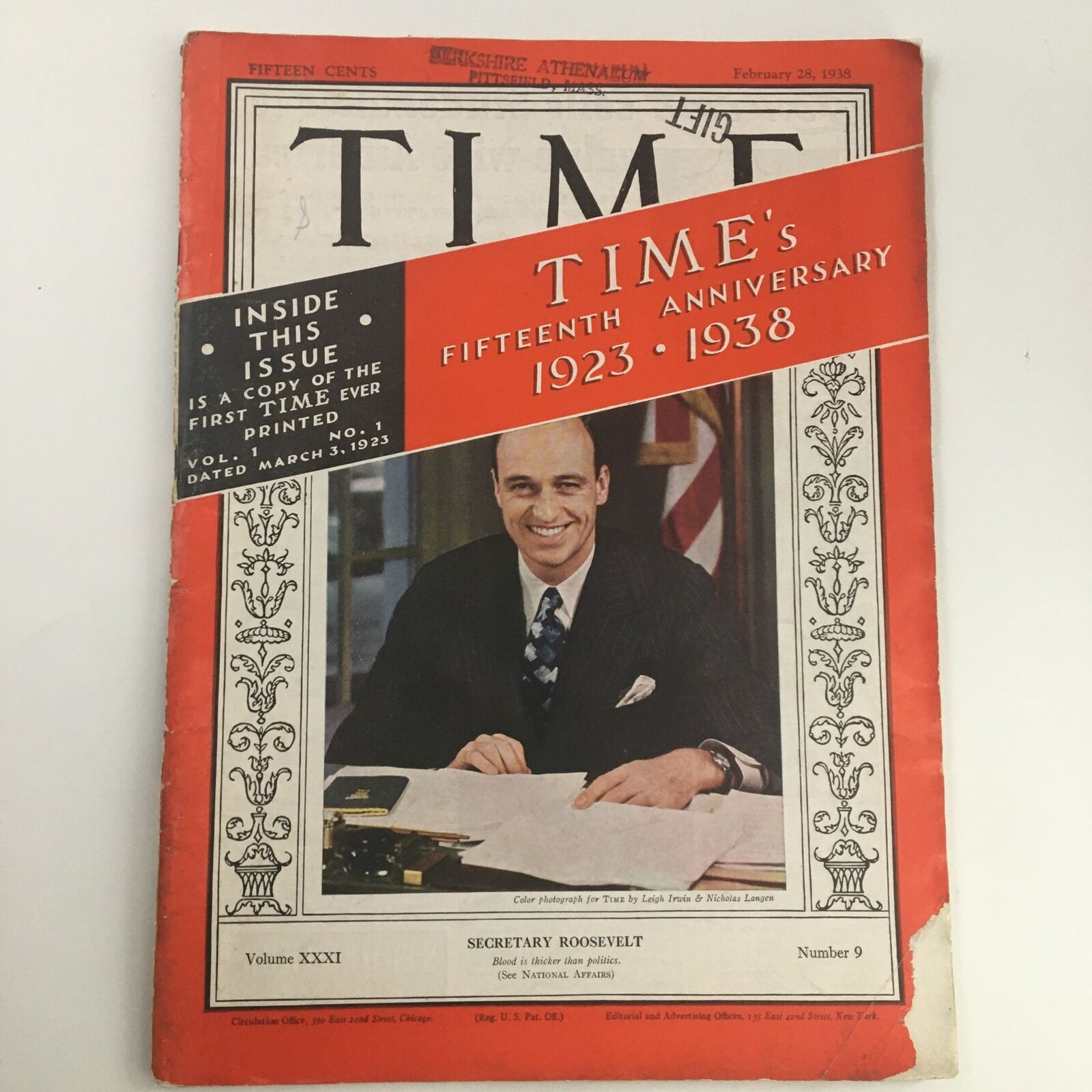 Time Magazine February 28 1938 Vol 31 #9 U.S. Sec. of Treasury Henry Morgenthau