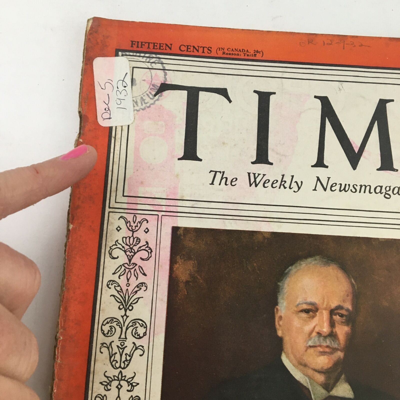 Time Magazine December 5 1932 Vol 20 #23 Vice President Charles Curtis