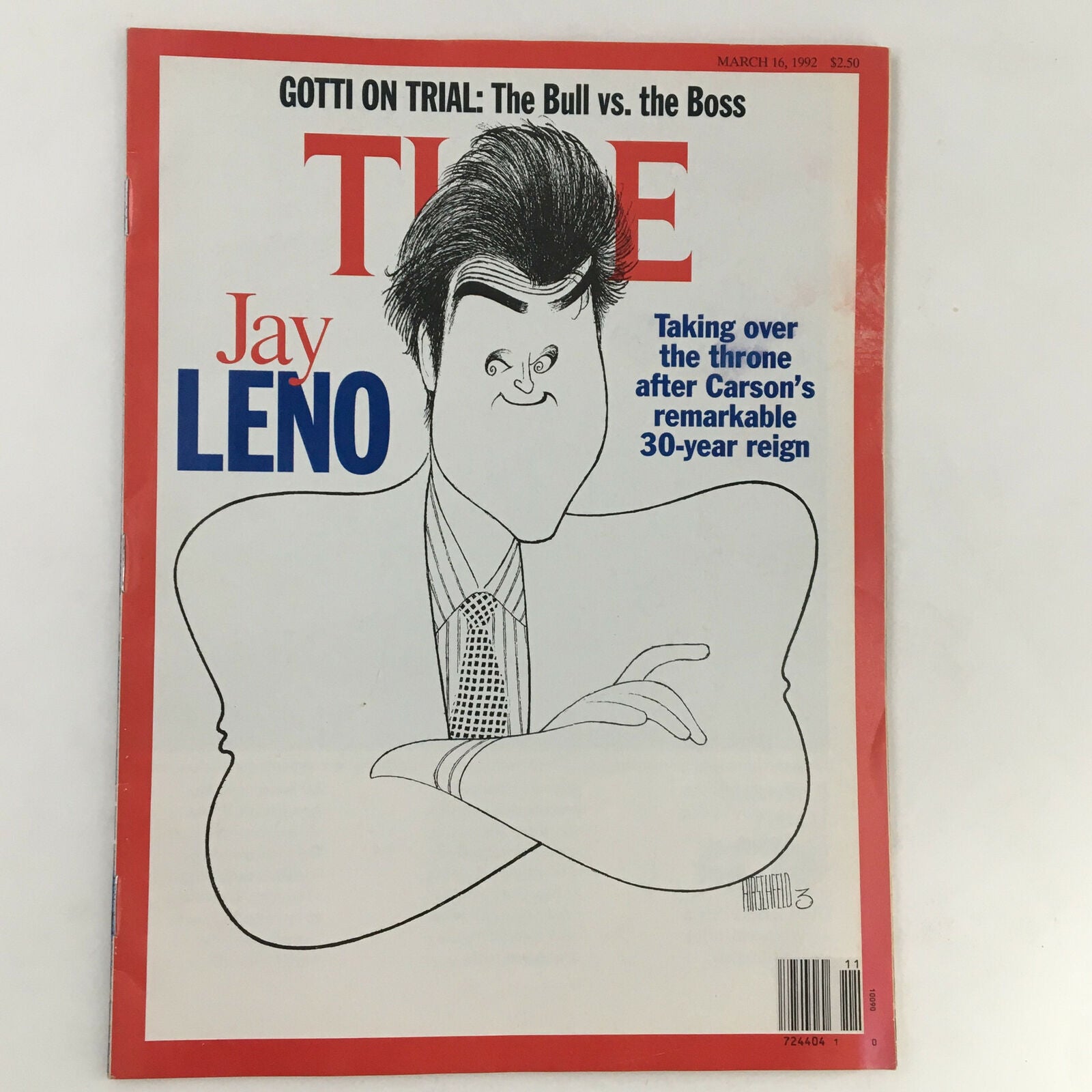 Time Magazine March 16 1992 Vol. 139 No. 11 Television Host Jay Leno No Label