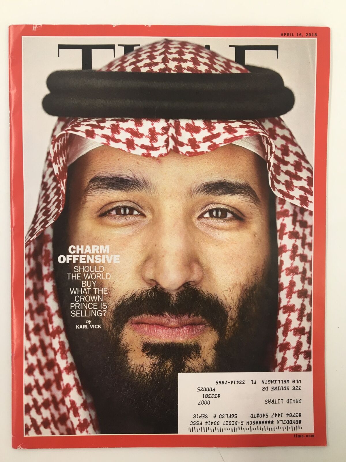 Time Magazine April 16 2018 Mohammed bin Salman Al Saud Charm Offensive