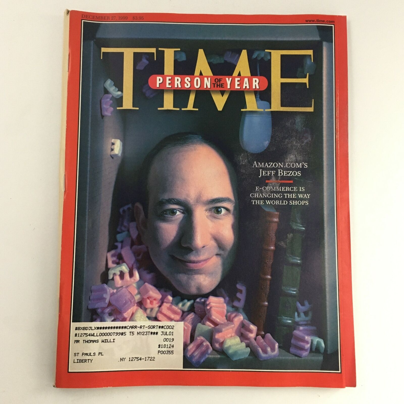 Time Magazine December 27 1999 Amazon Dot Com Jeff Bezos E-Commerce World Shops