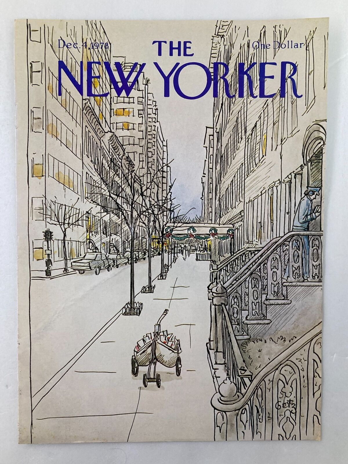 COVER ONLY The New Yorker December 4 1978 Mailman by Arthur Getz No Label