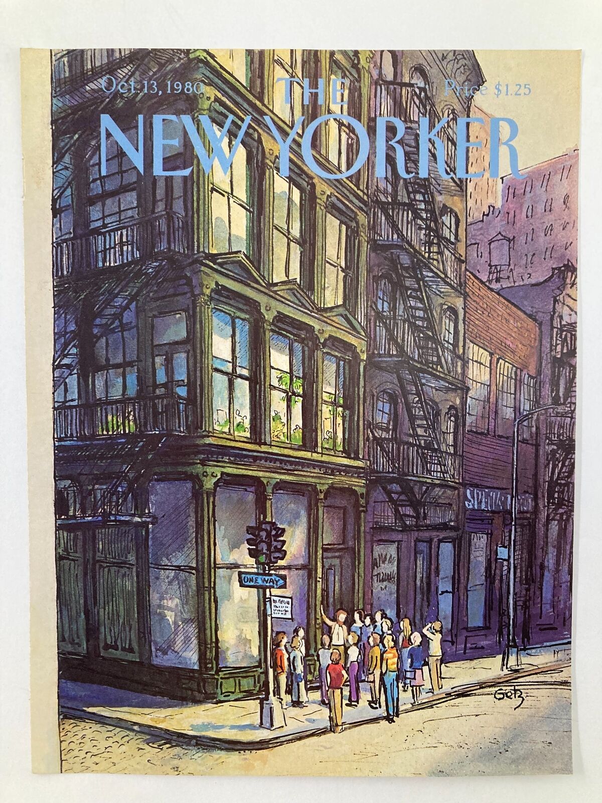 COVER ONLY The New Yorker October 13 1980 One Way by Arthur Getz No Label