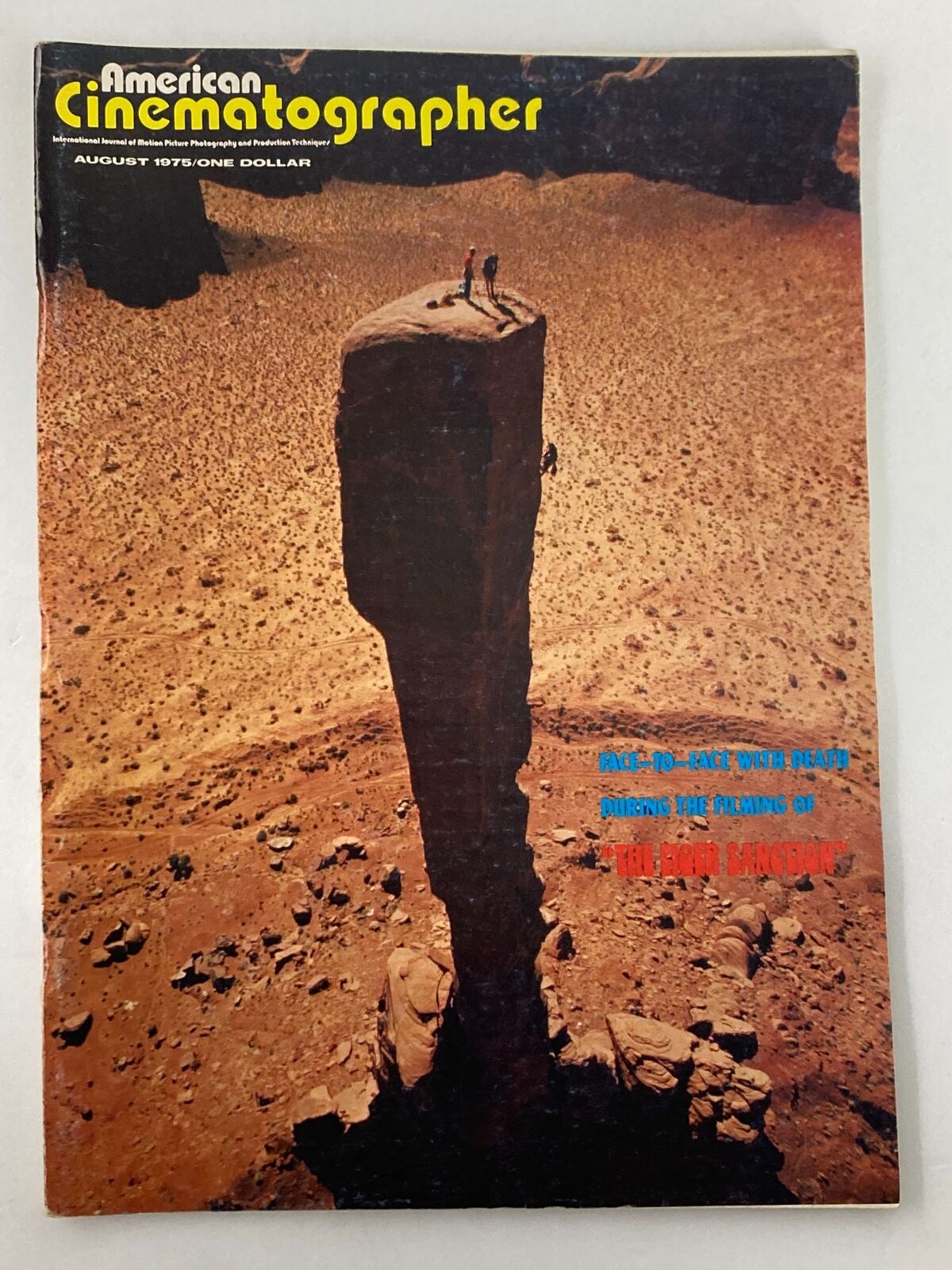 American Cinematographer Magazine August 1975 Totem Pole in Monument Valley