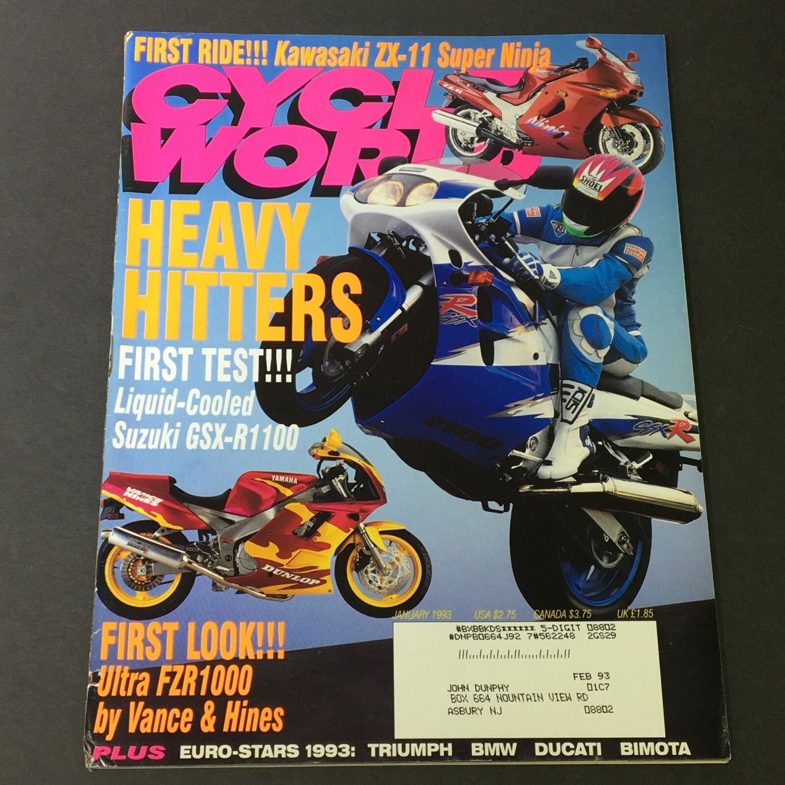 Cycle World Magazine June 1993 - Suzuki GSX-R1100 / Kawasaki ZX-11 Super Ninja