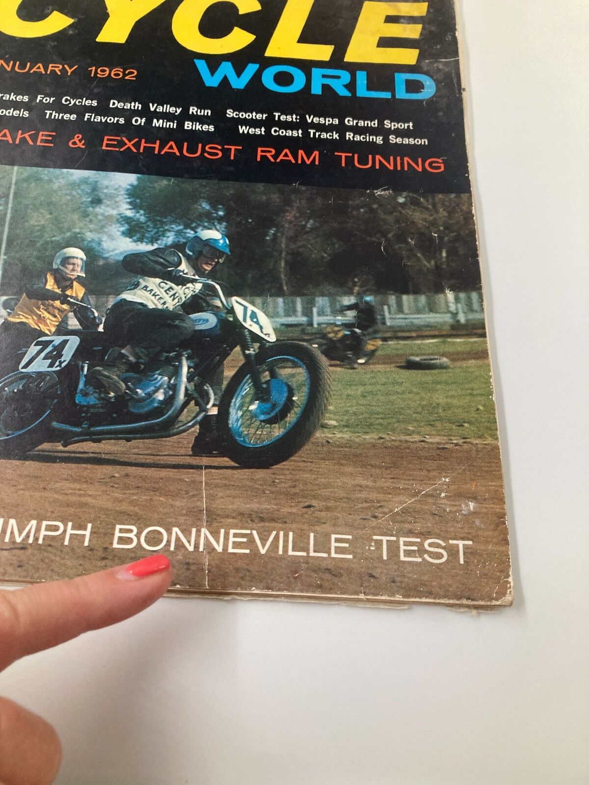 Cycle World Magazine 1st Issue January 1962 Triumph Bonneville Test No Label