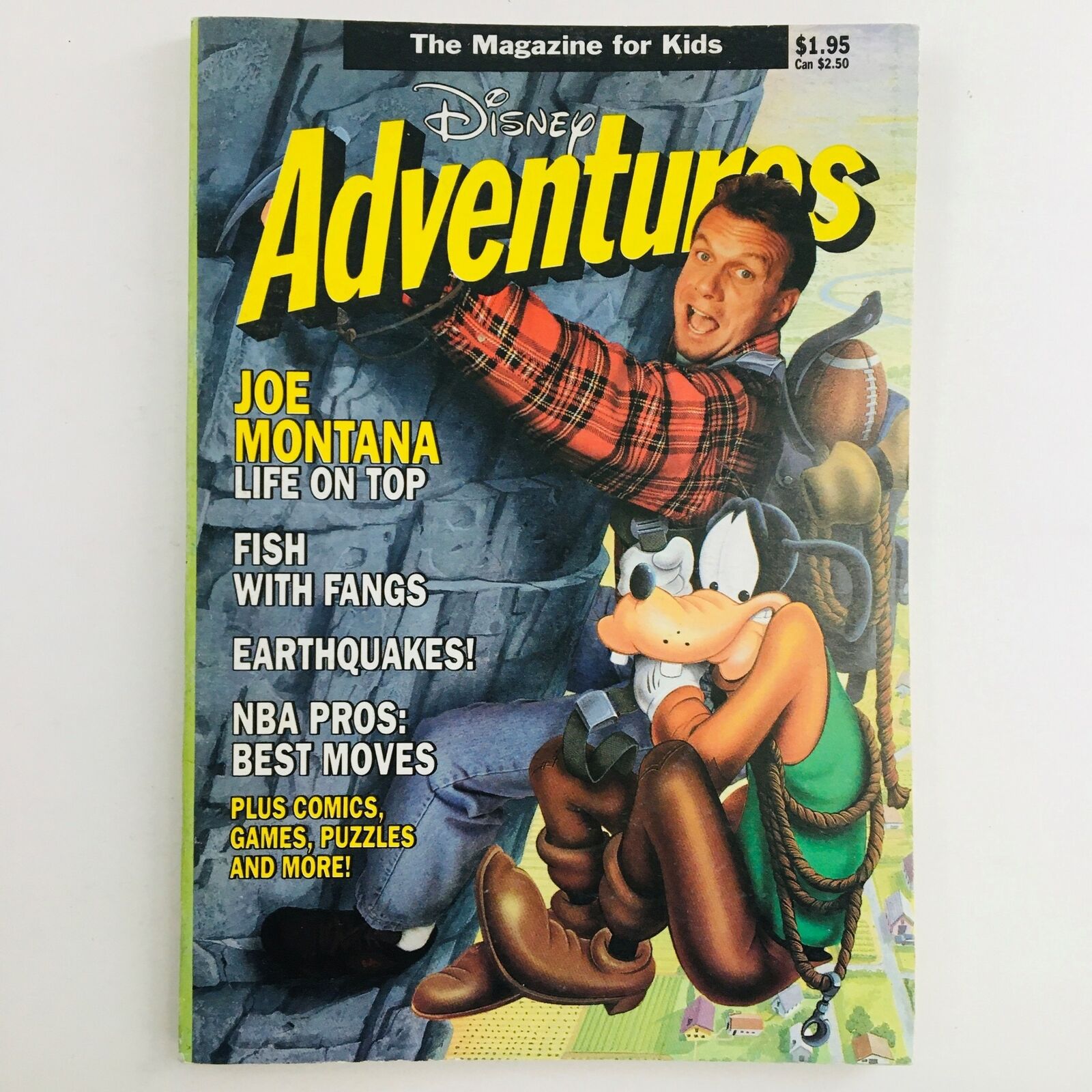 Disney Adventures Magazine May 1991 Joe Montana & Goofy On Top, No Label VG