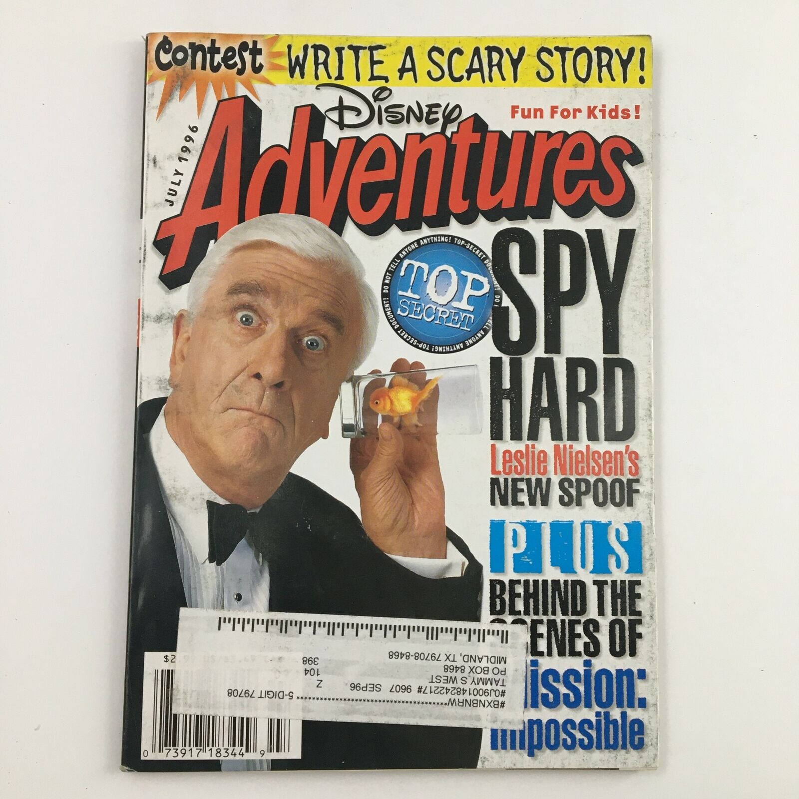 Disney Adventures Magazine July 1996 Leslie Nielsen as Hapless Cop Frank Drebin