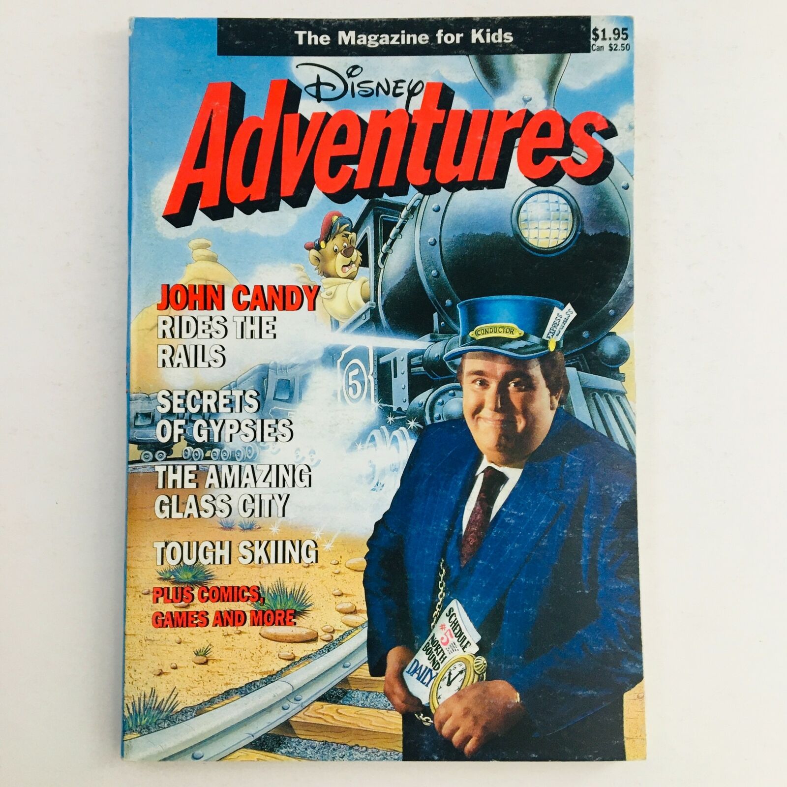 Disney Adventures Magazine March 1991 John Candy Rides The Rails, No Label