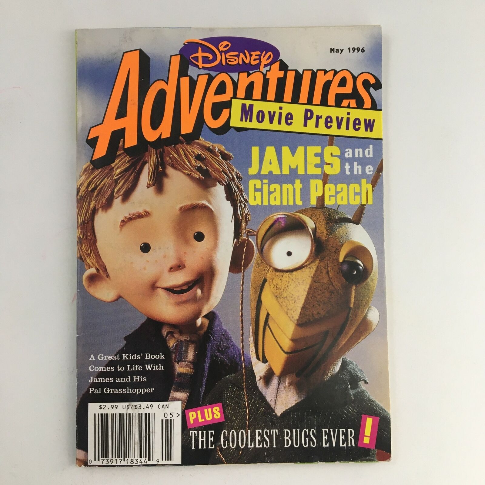 Disney Adventures Magazine May 1996 James and the Giant Peach Movie No Label