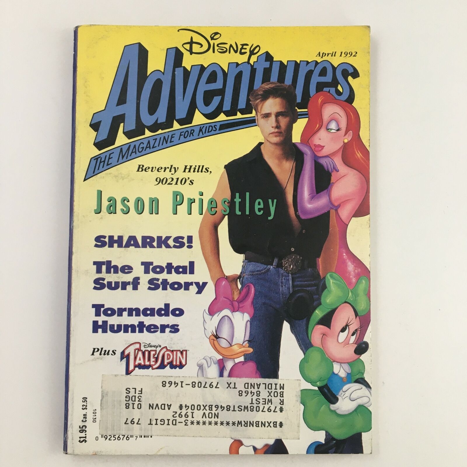 Disney Adventures Magazine April 1992 Beverly Hills 90210's Jason Priestley