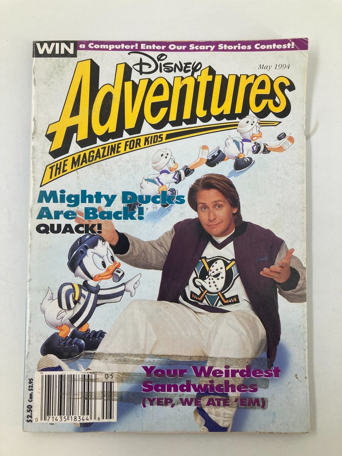 Disney Adventures Magazine May 1994 Emilio Estevez The Original Mighty Ducks