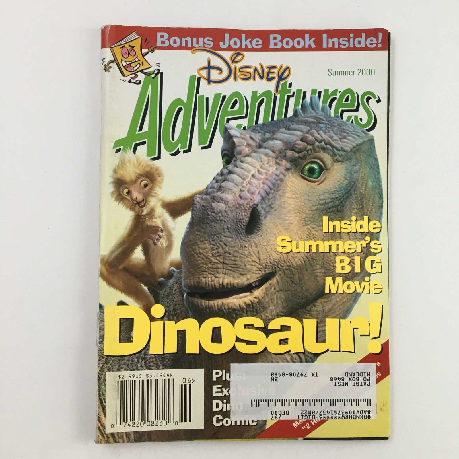 Disney Adventures Magazine Summer 2000 Inside Summer's BIG Movie Dinosaur