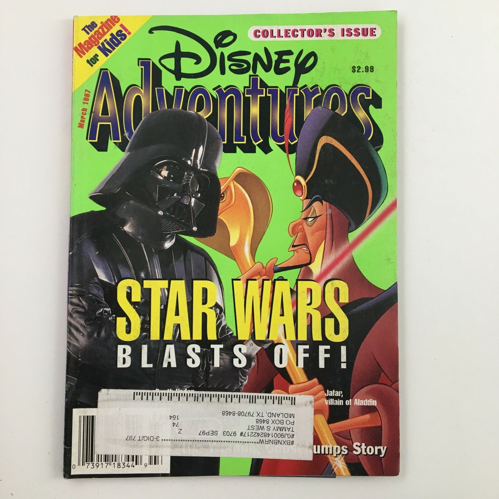 Disney Adventures Magazine March 1997 Star Wars Blast Off & Aladdin's Jafar