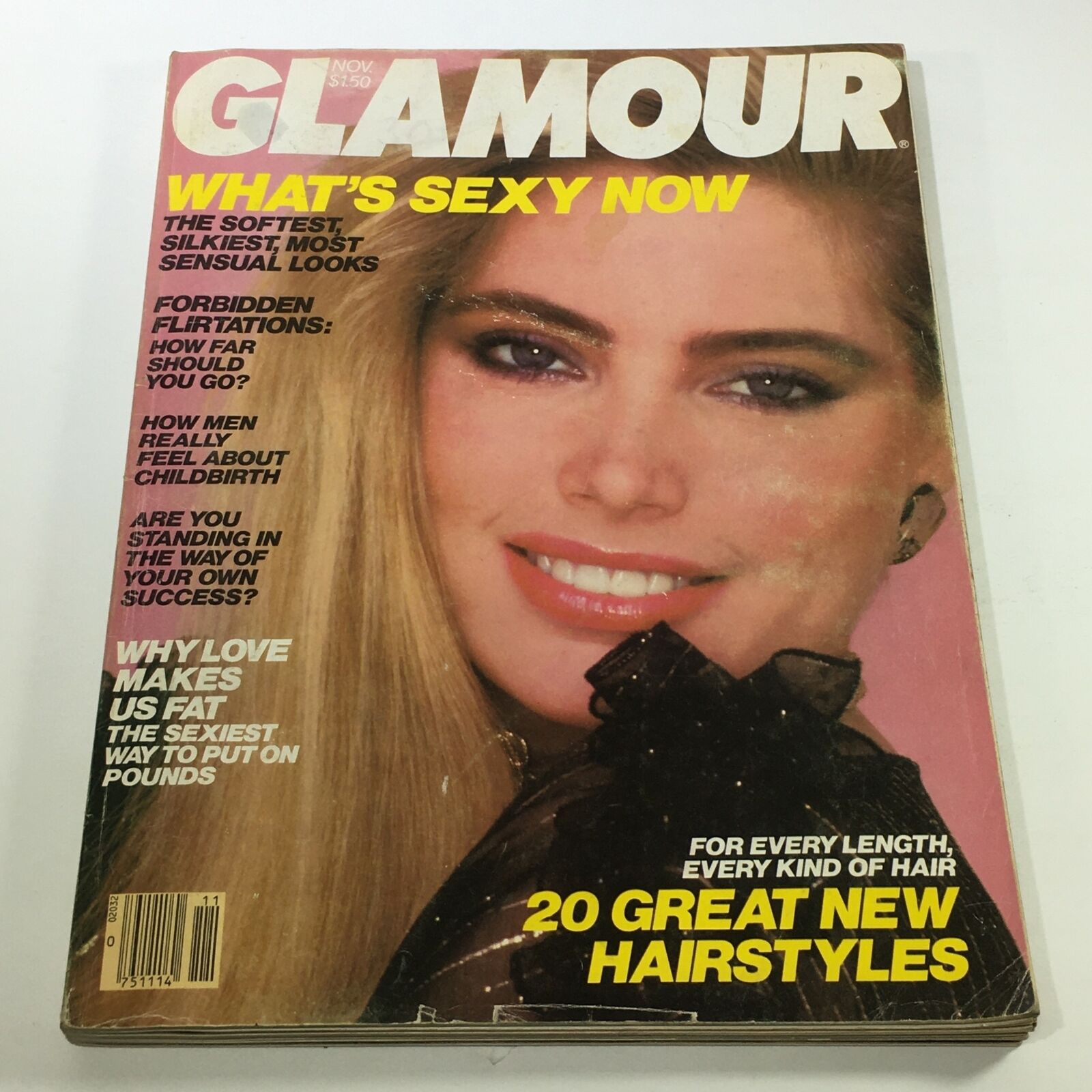 VTG Glamour Magazine: November 1980 - 20 Great New Hairstyles Newsstand/No Label