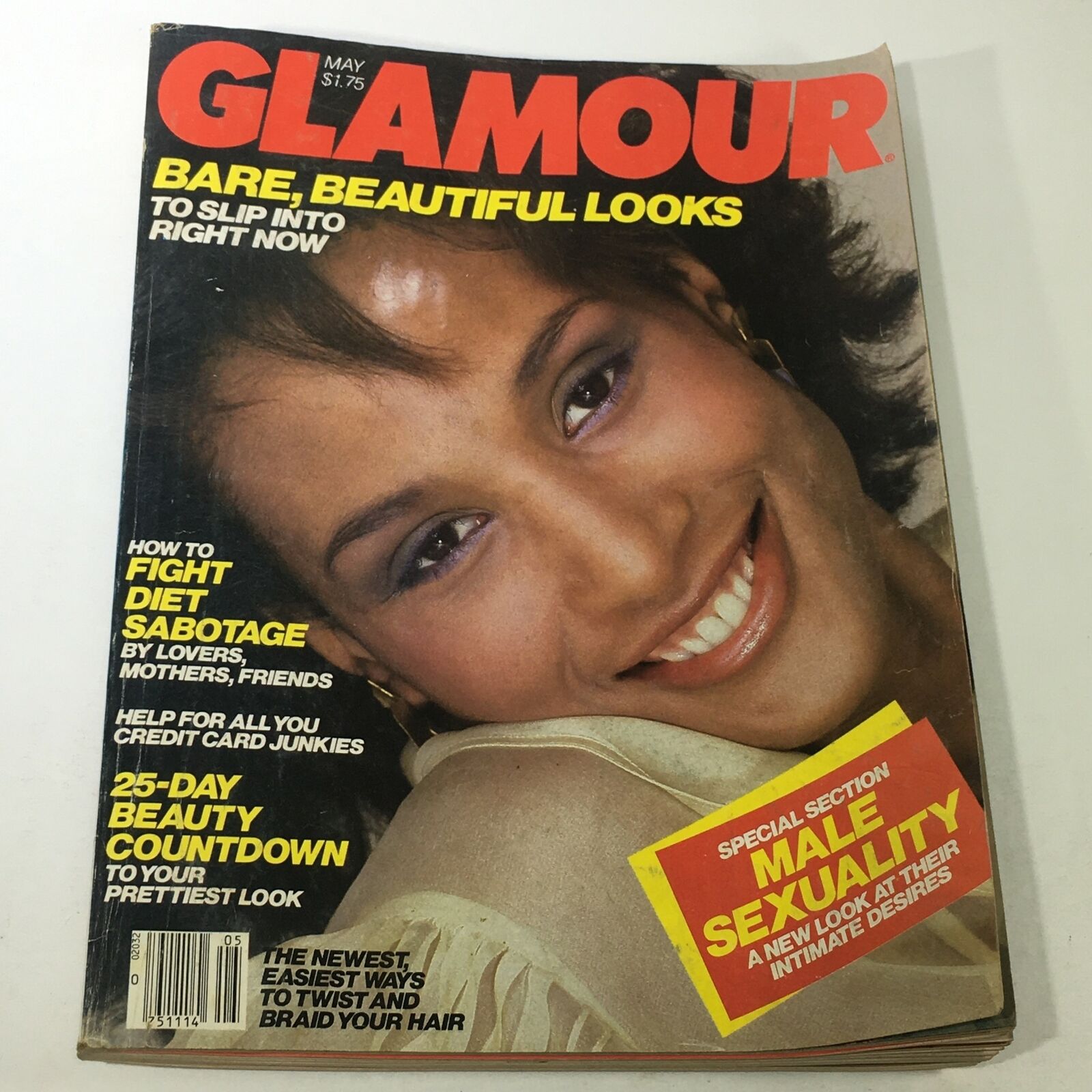 VTG Glamour Magazine: May 1981 - Beverly Johnson Cover / No Label / Newsstand