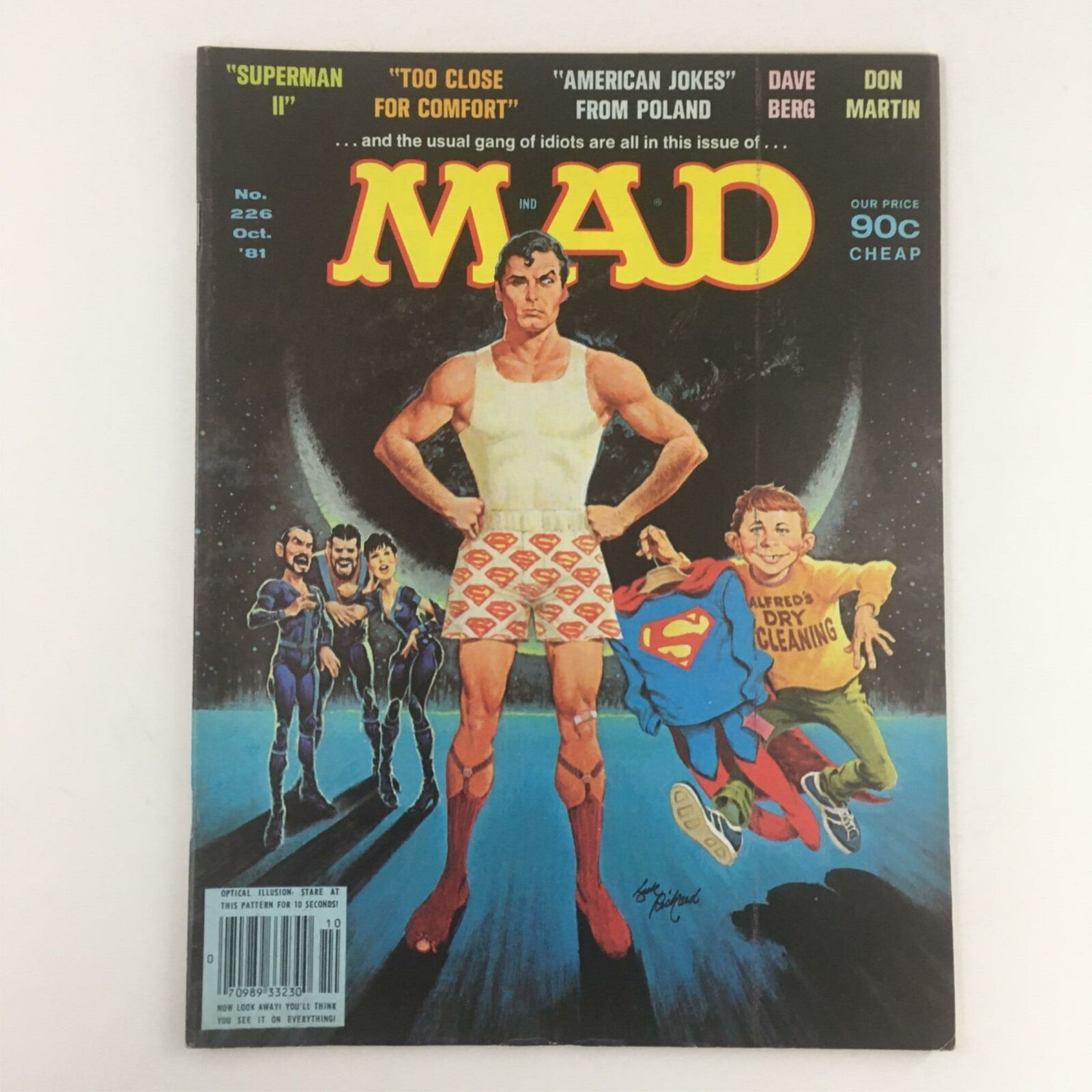 Mad Magazine October 1981 No. 226 Superman II No Label Fine FN 6.0