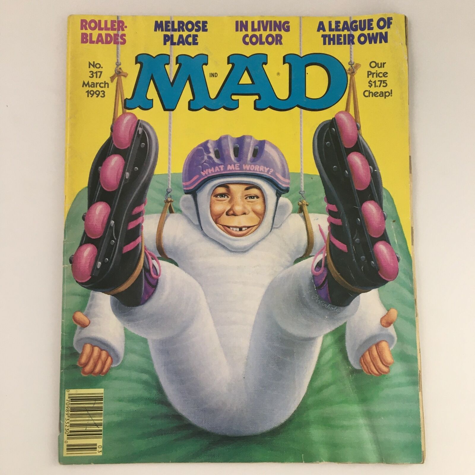 Mad Magazine March 1993 #317 Roller-Blades, Melrose Place Feature, Newsstand