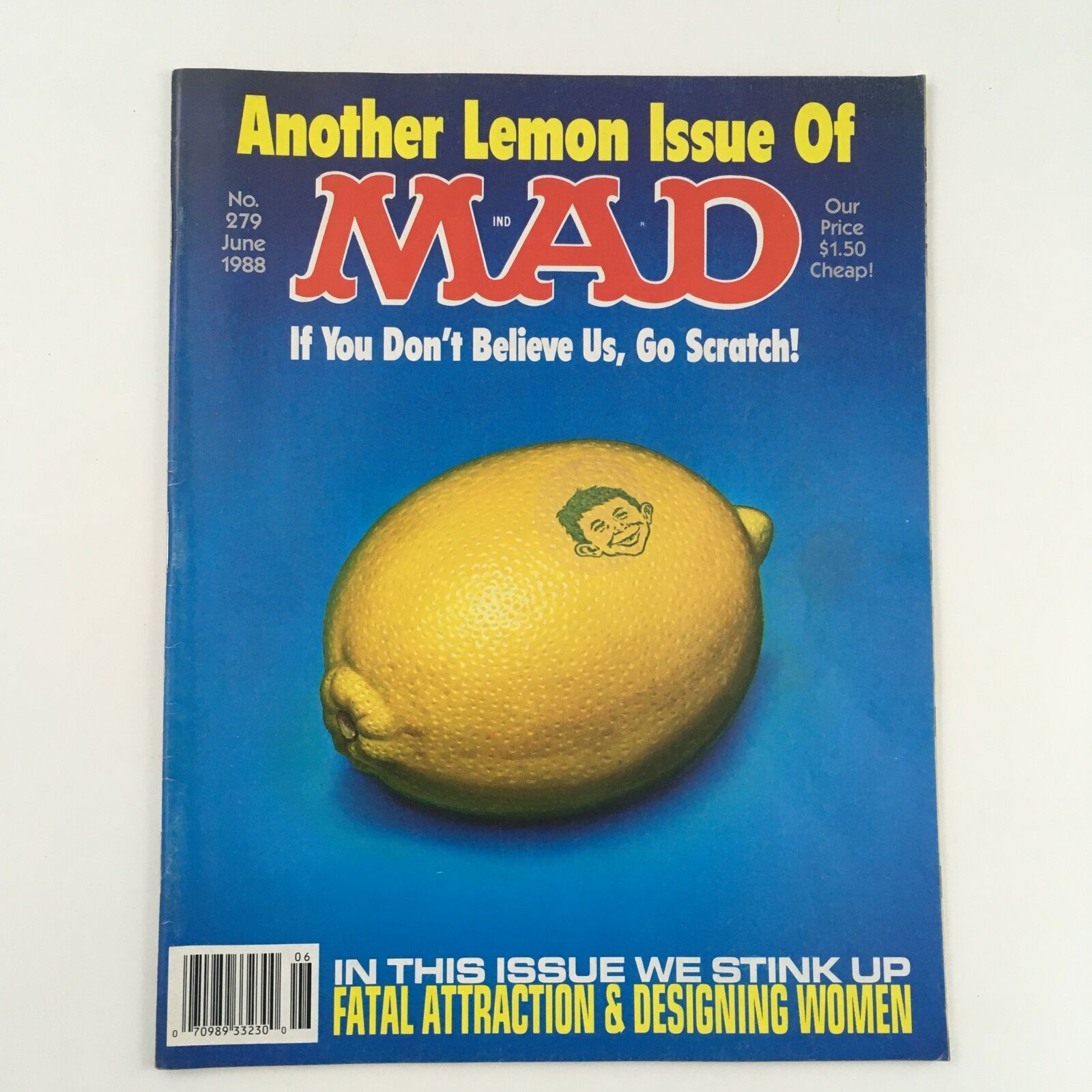 Mad Magazine June 1988 No. 279 Another Lemon Issue FN Fine 6.0