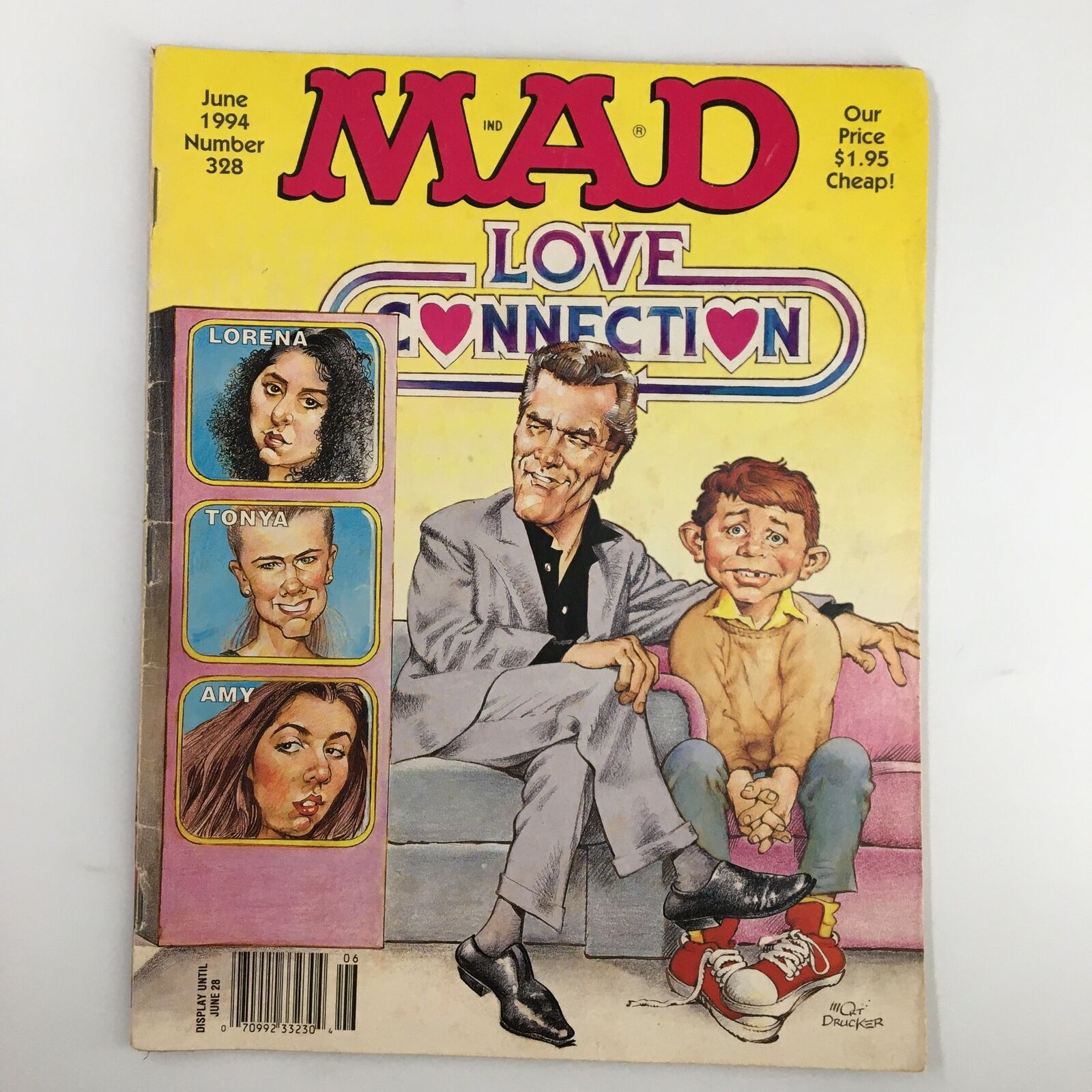 Mad Magazine June 1994 No. 328 Love Connection Lorena, Tonya & Amy FN Fine 6.0