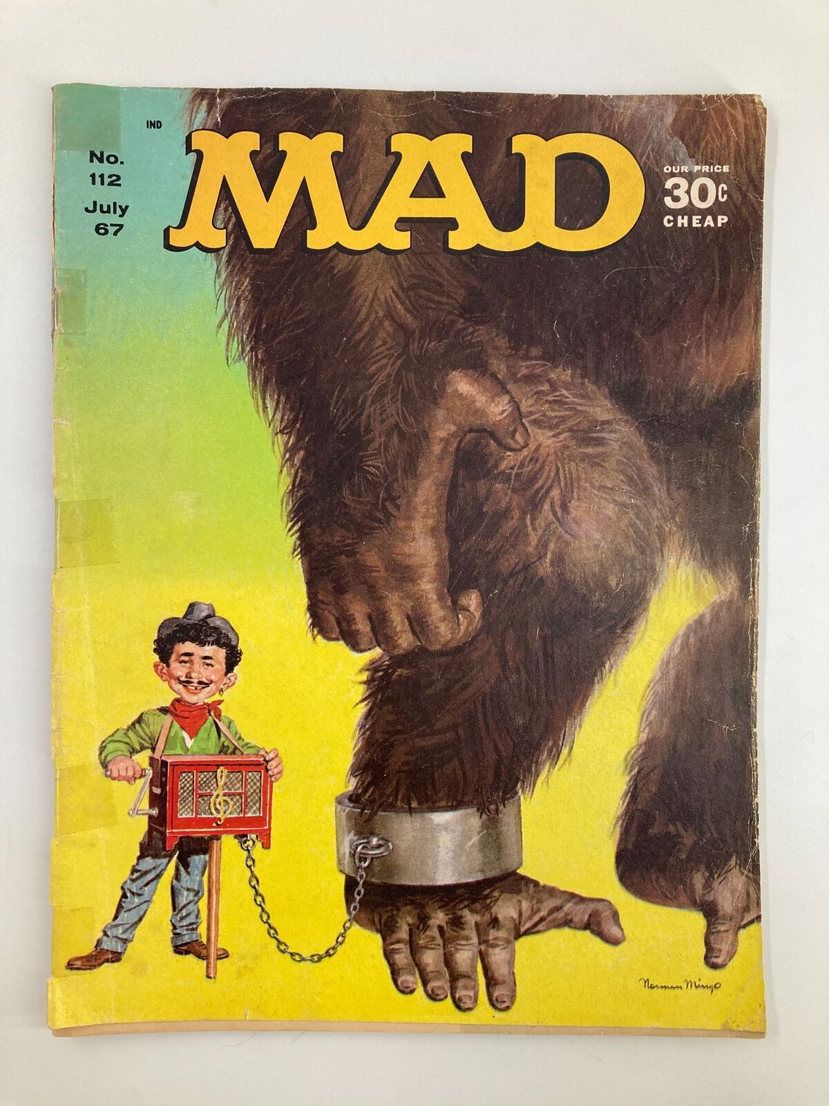 Mad Magazine July 1967 No. 112 Alfred and The Giant Kong Good GD 2.0