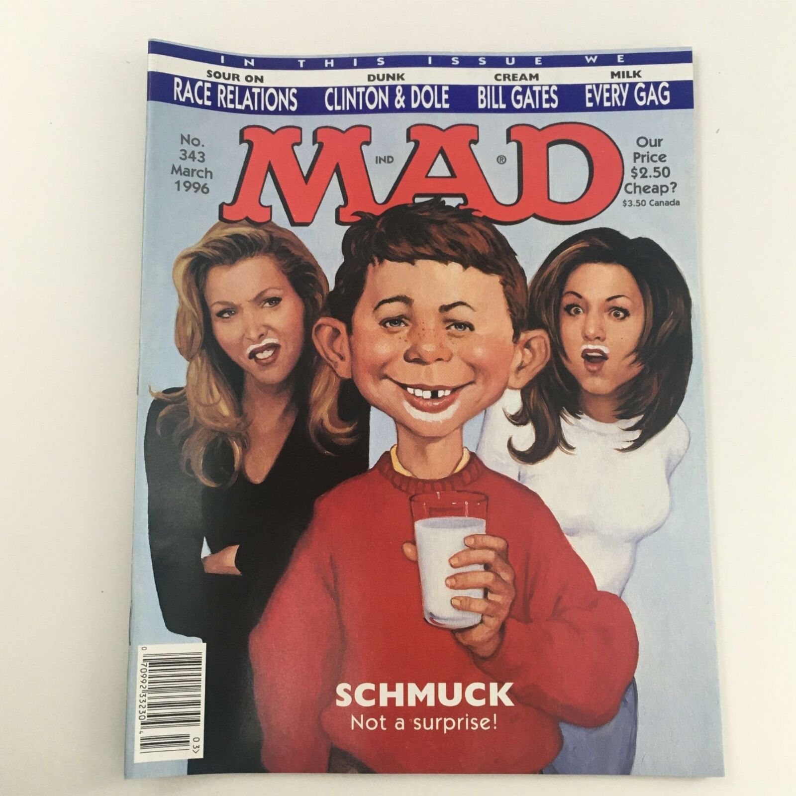 Mad Magazine March 1996 No. 343 Milk Every Gag Very Fine VF 8.0