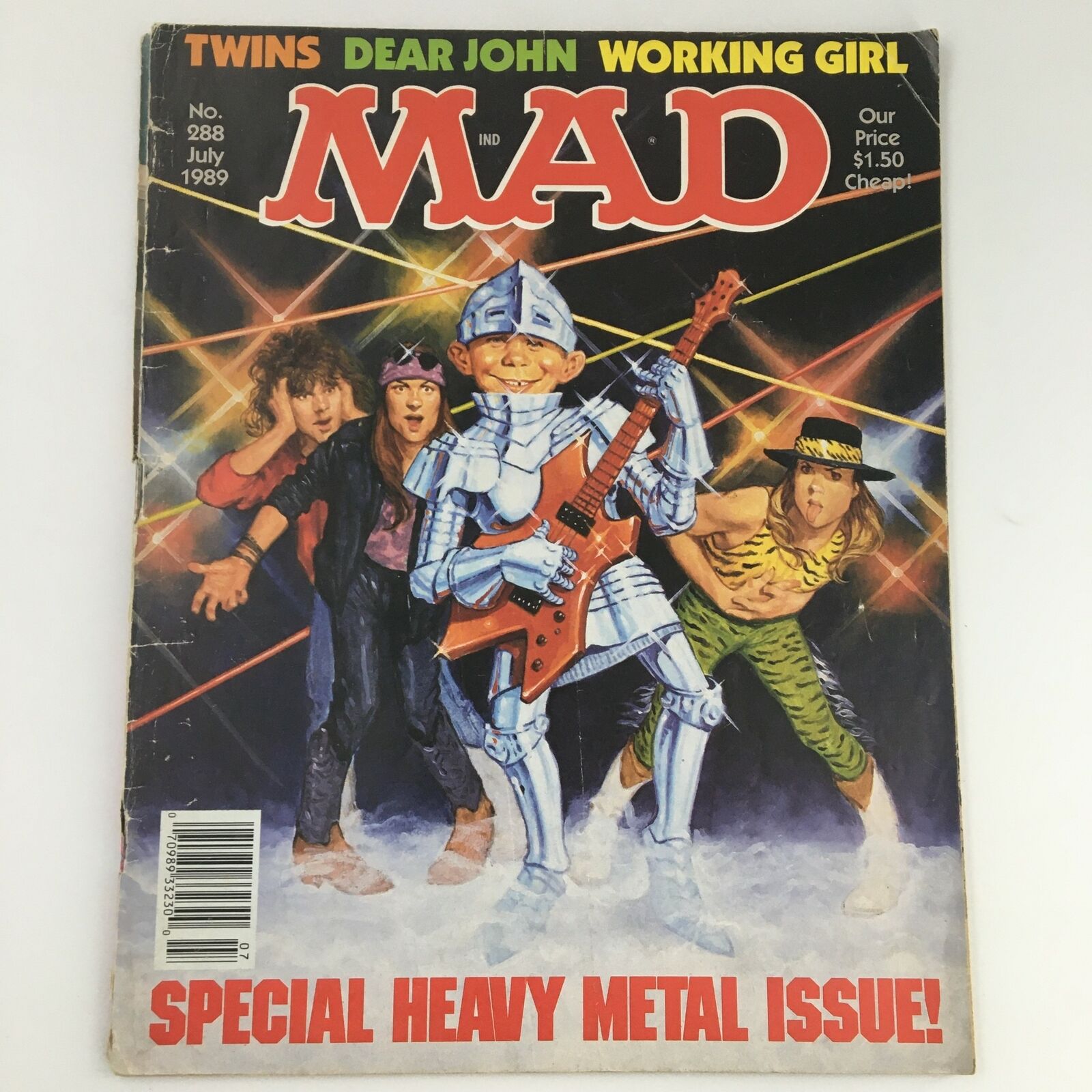 VTG Mad Magazine July 1989 #288 Twins, Dear John & Working Girl Cover, Newsstand