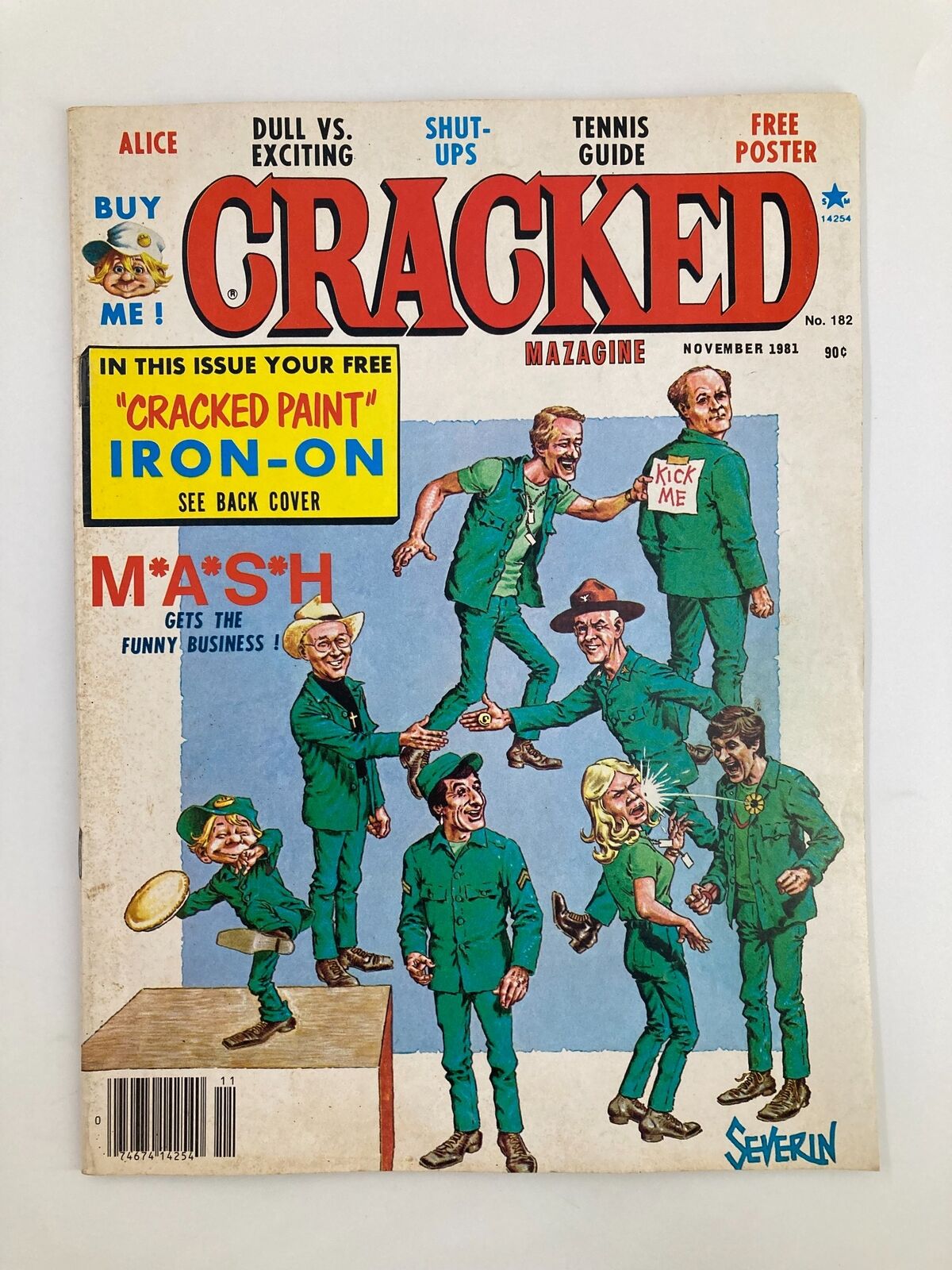 Cracked Humor Magazine November 1981 MASH Gets The Funny Business Fine FN 6.0