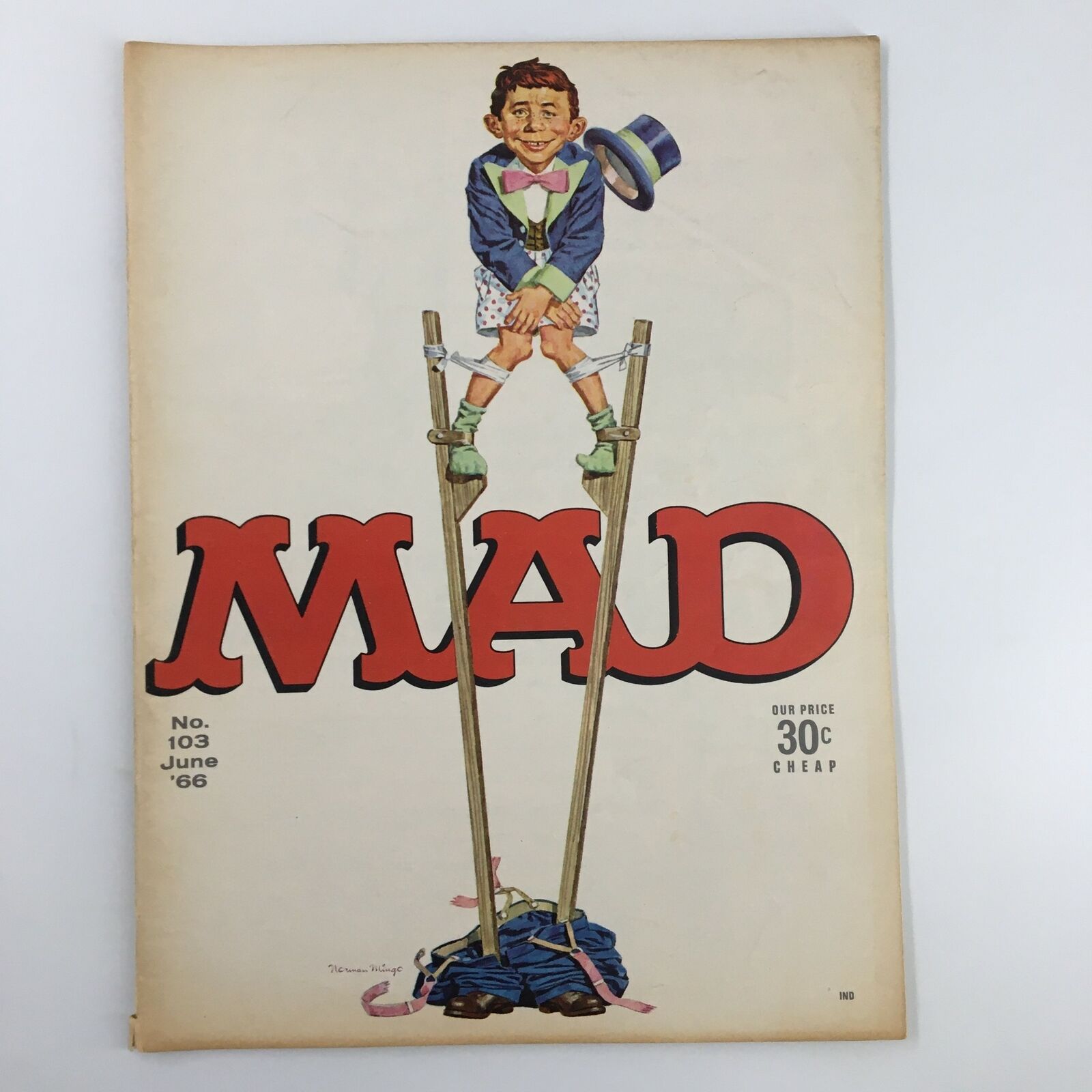 Mad Magazine June 1966 No. 103 Alfred Stilts Fine FN 6.0