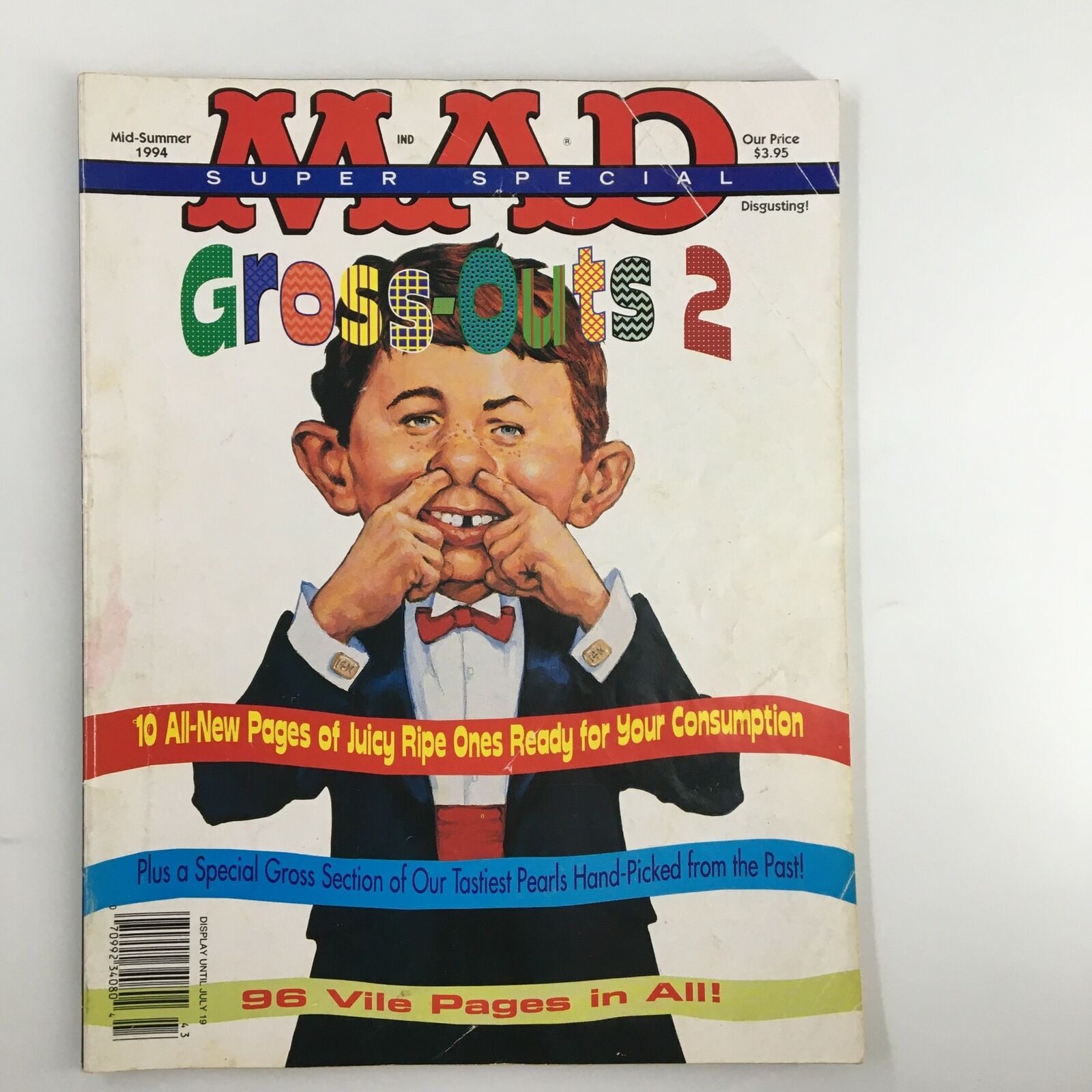 Mad Magazine Mid-Summer 1994 Alfred Neuman in Gross-Outs 2 FN Fine 6.0