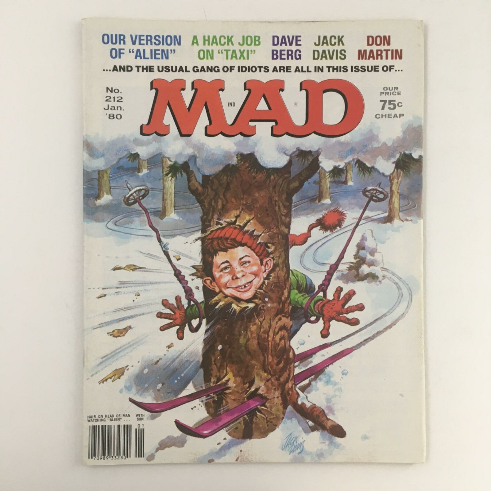 Mad Magazine January 1980 No. 212 Our Version of Alien No Label Fine FN 6.0