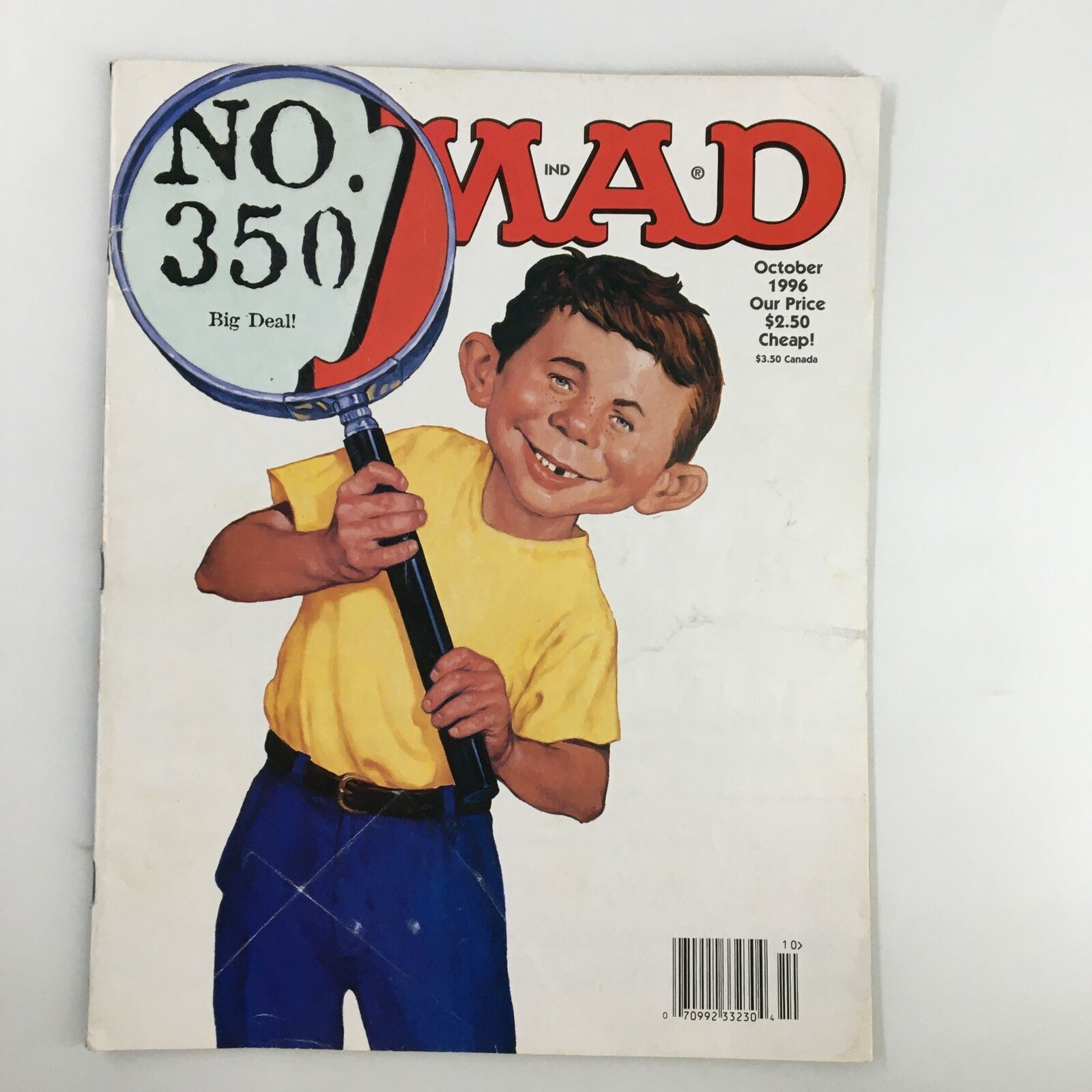 Mad Magazine October 1996 No. 350 Neuman's Magnifying Glass VG Very Good 4.0