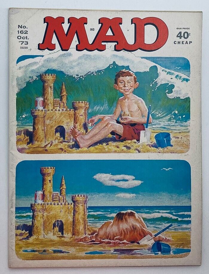 Mad Magazine October 1973 No. 162 The Heartburn Kid 6.0 FN Fine No Label