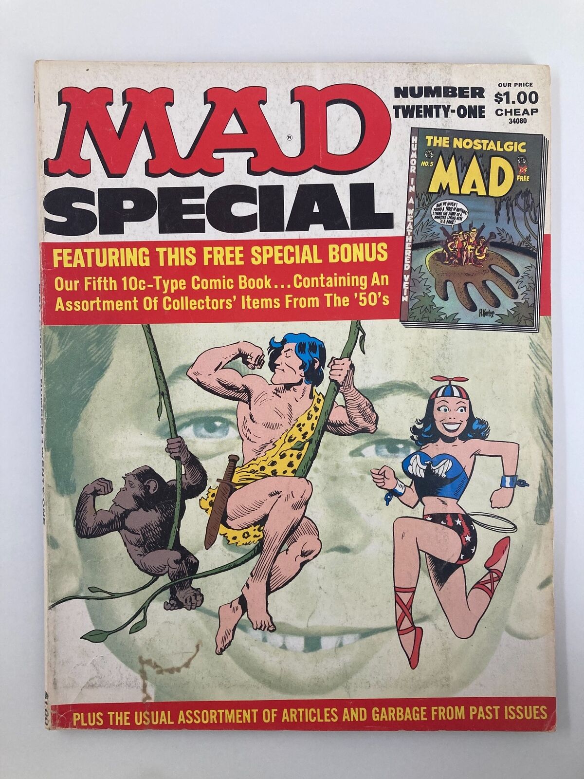 Mad Special Magazine 1976 No. 21 Tarzan and Wonderwoman Fine FN 6.0 No Label