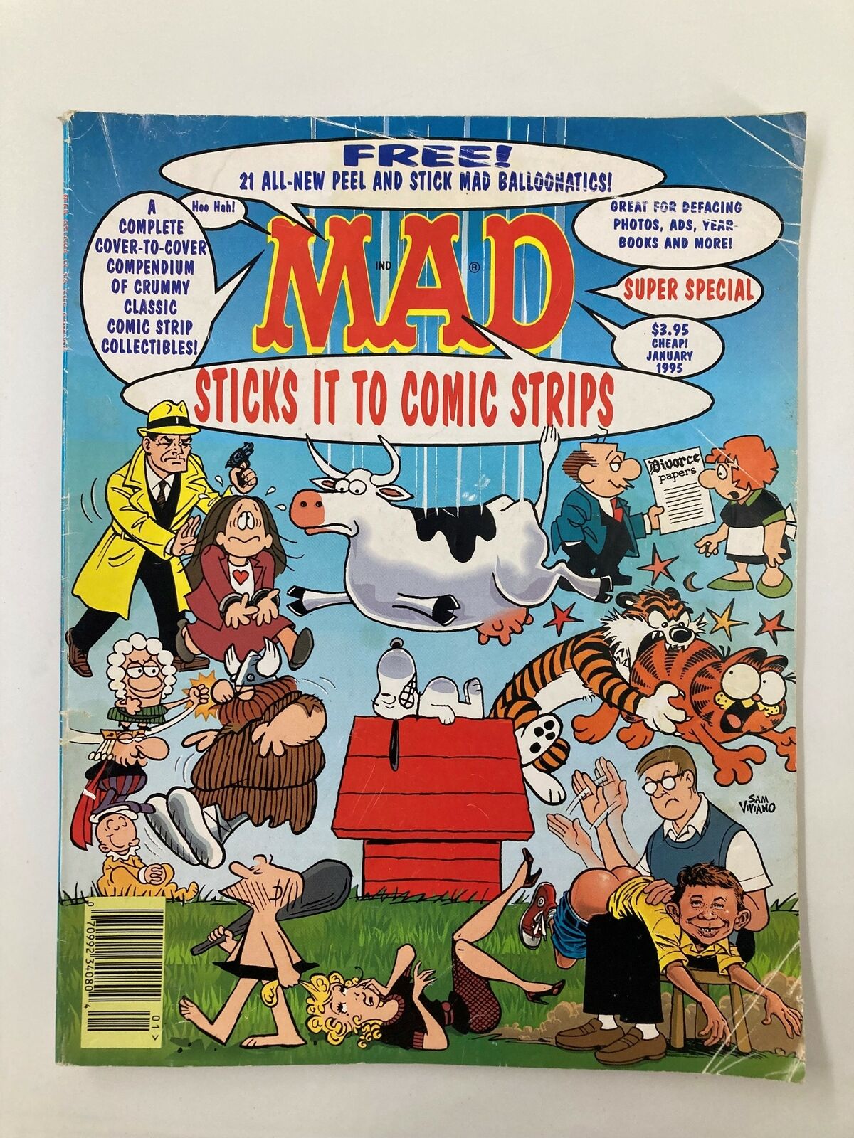 Mad Magazine January 1995 #101 Sticks It To Comic Strips VG Very Good 4.0