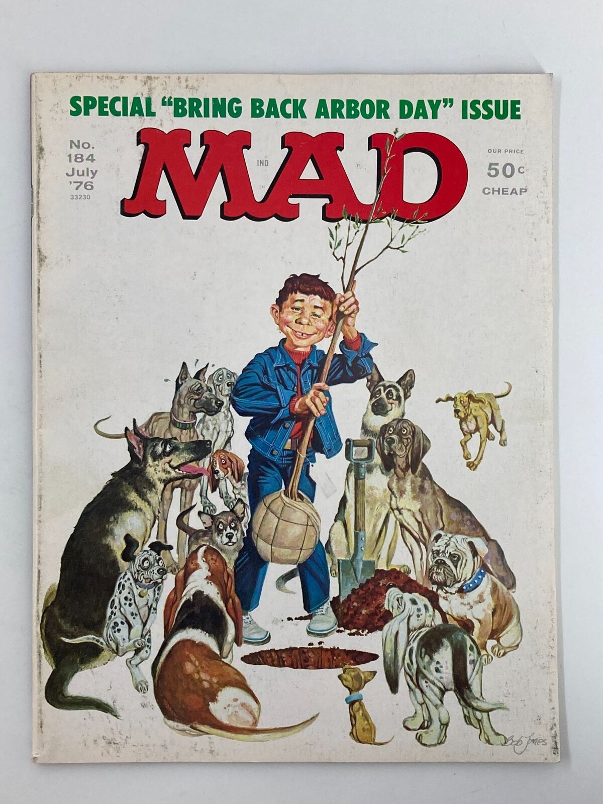 Mad Magazine July 1976 No. 184 Bring Back Arbor Day VG Very Good 4.0 No Label