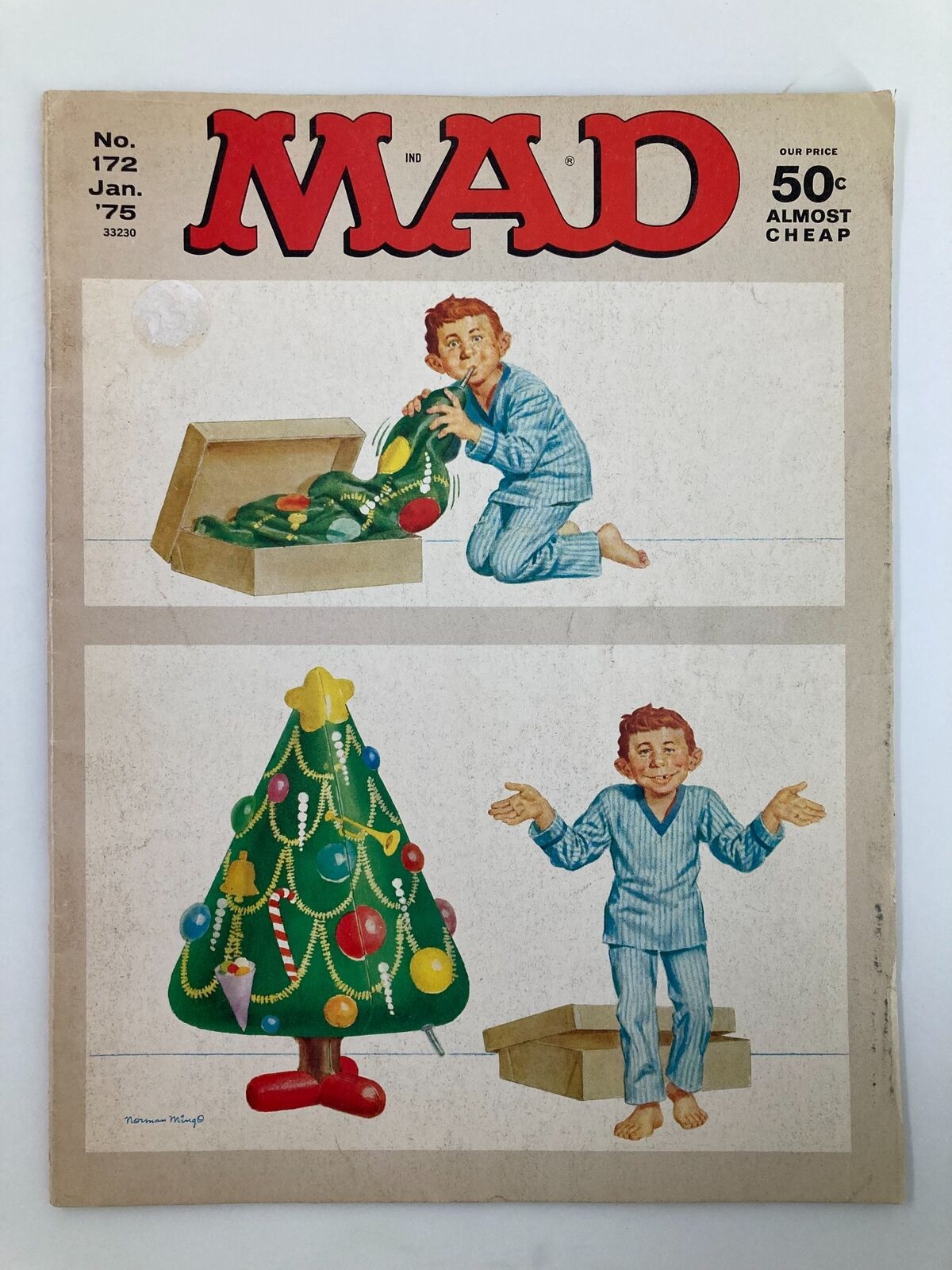 Mad Magazine January 1975 No. 172 Inflatable Tree VG Very Good 4.0 No Label