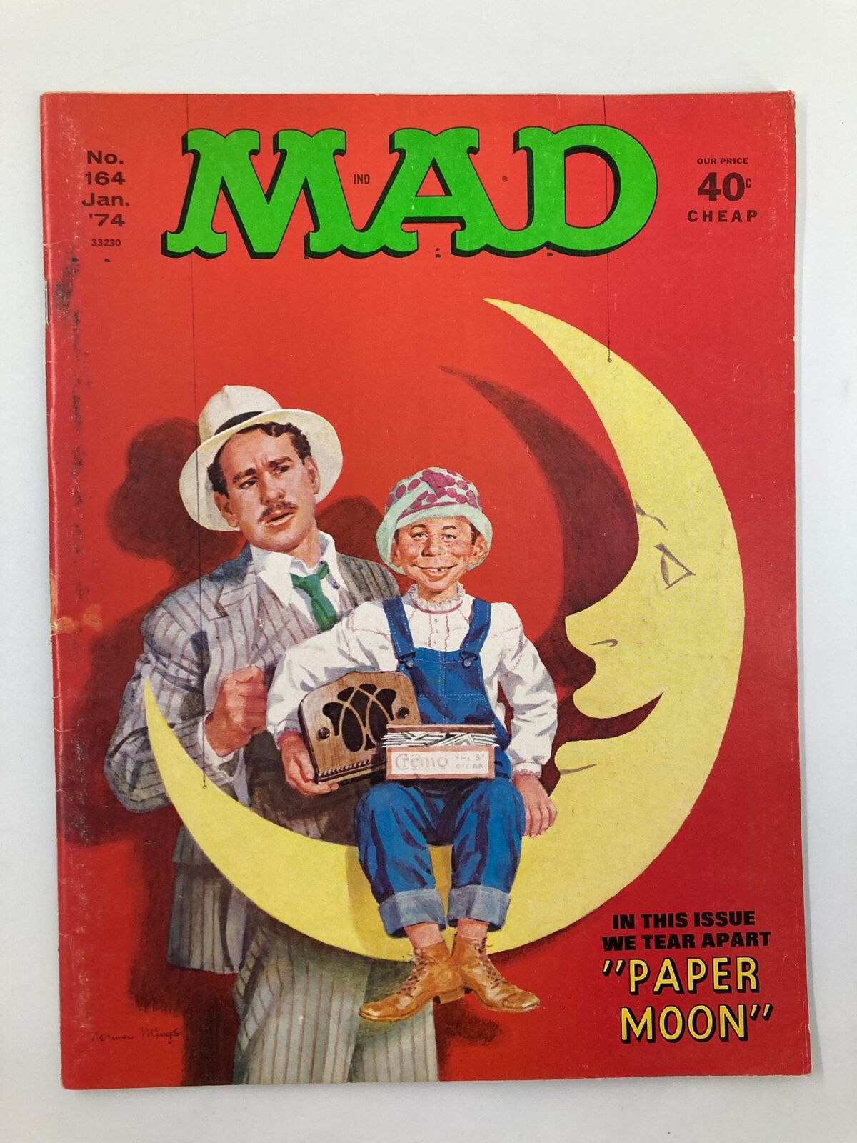 Mad Magazine January 1974 No. 164 Paper Moon VG Very Good 4.0 No Label