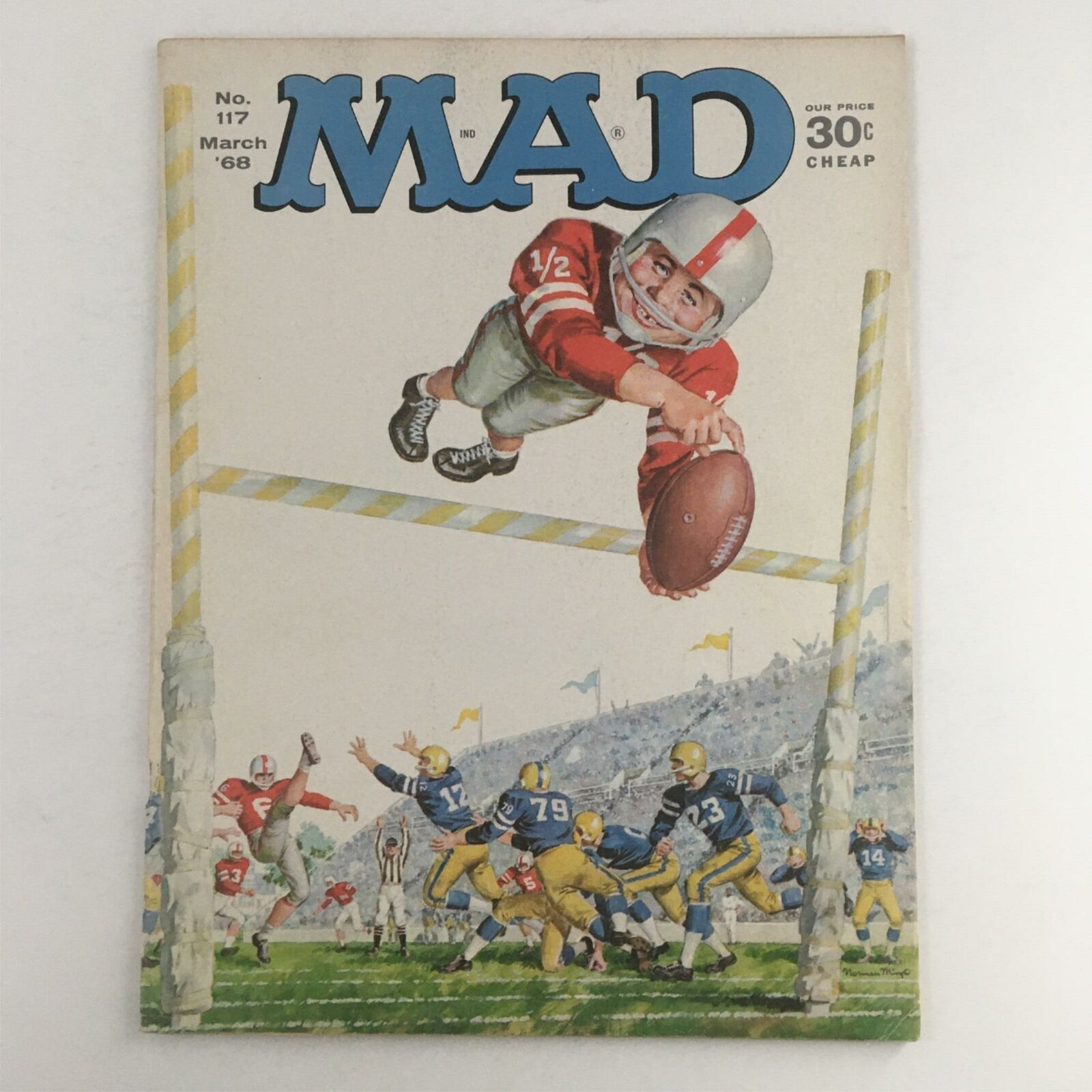 Mad Magazine March 1968 No. 117 Football Goal  Good GD