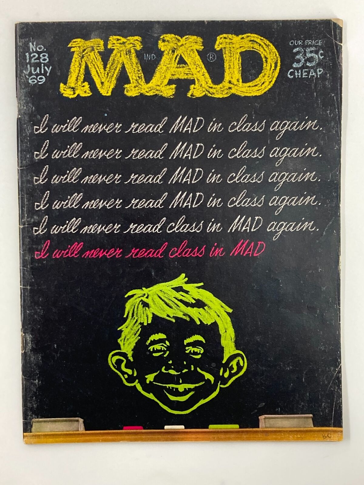 Mad Magazine July 1969 No. 128 Never Read Class in Mad VG Very Good 4.0 No Label