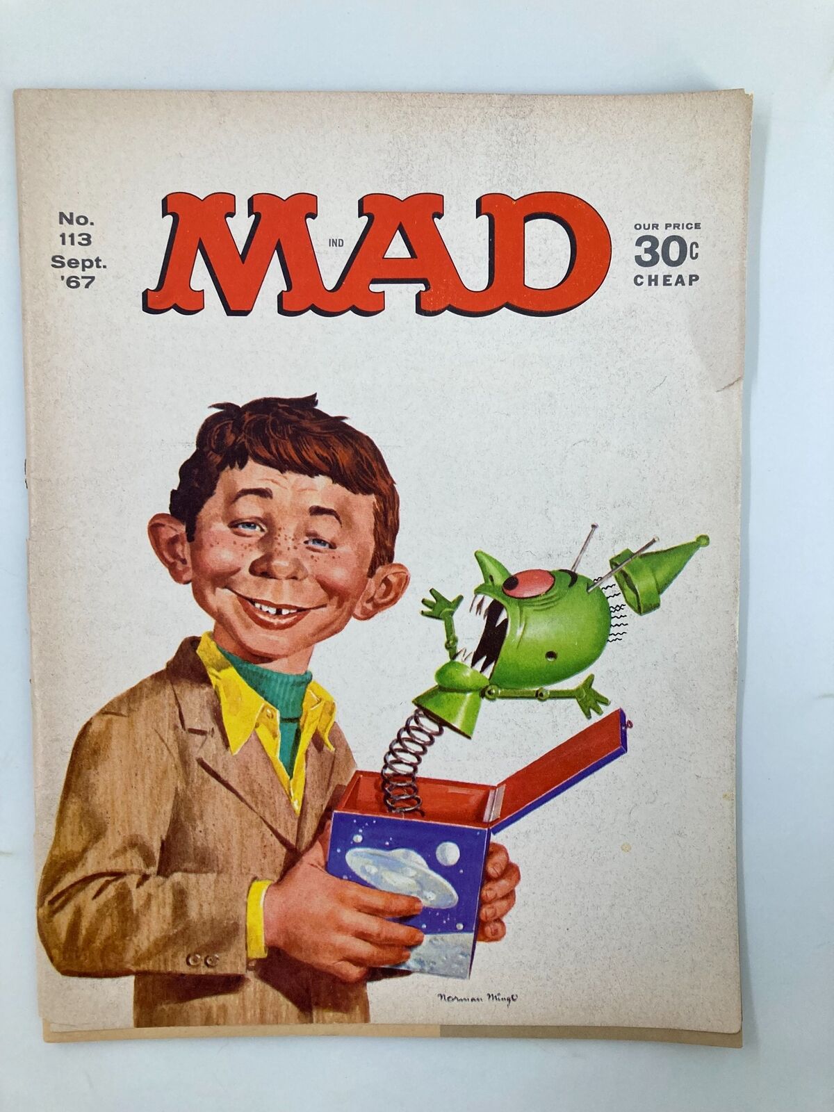 Mad Magazine September 1967 No. 113 Alien in a Box VG Very Good 4.0 No Label