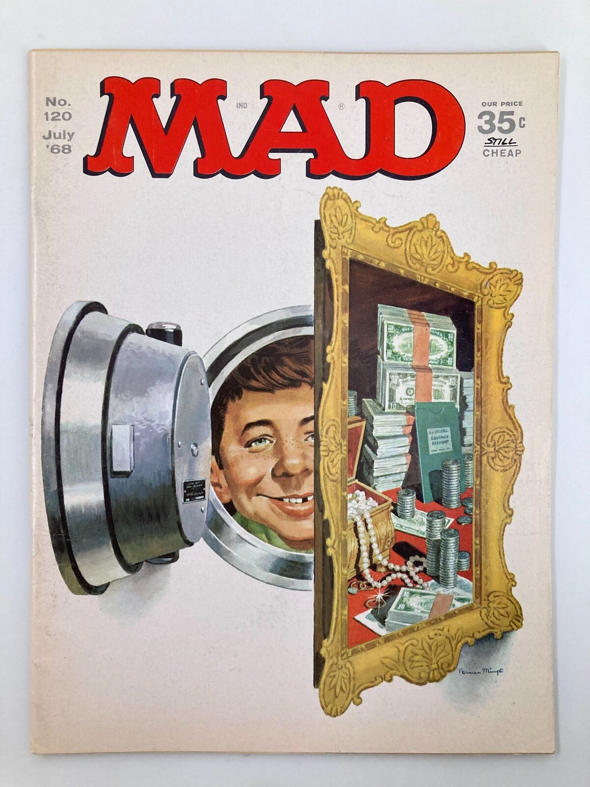 Mad Magazine July 1968 No. 120 Hidden Bank Vault FN Fine 6.0 No Label