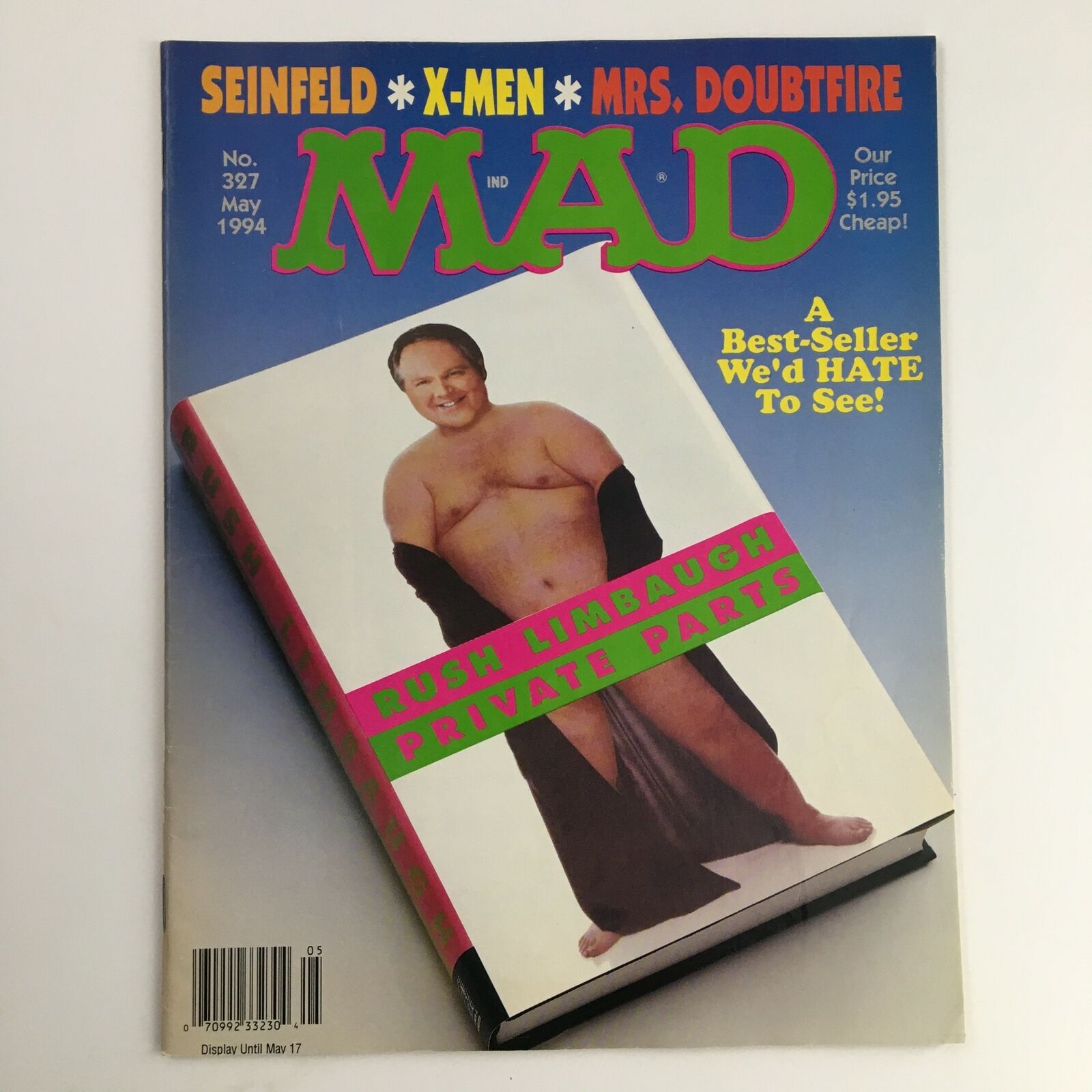 Mad Magazine May 1994 #327 Rush Limbaugh Private Parts FN Fine 6.0