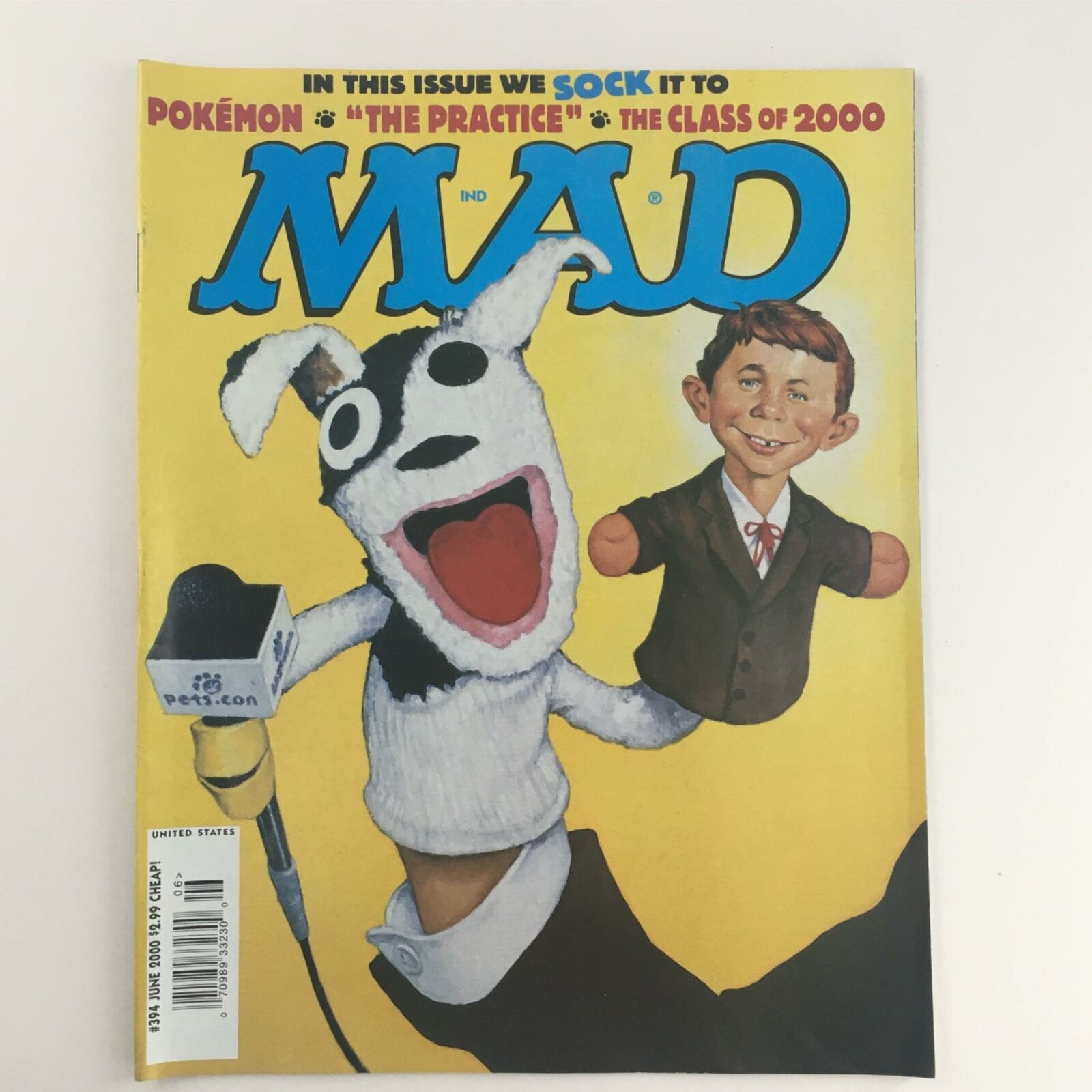 Mad Magazine June 2000 No. 394 We Sock It To Pokemon x Practice Very Fine VF 8.0