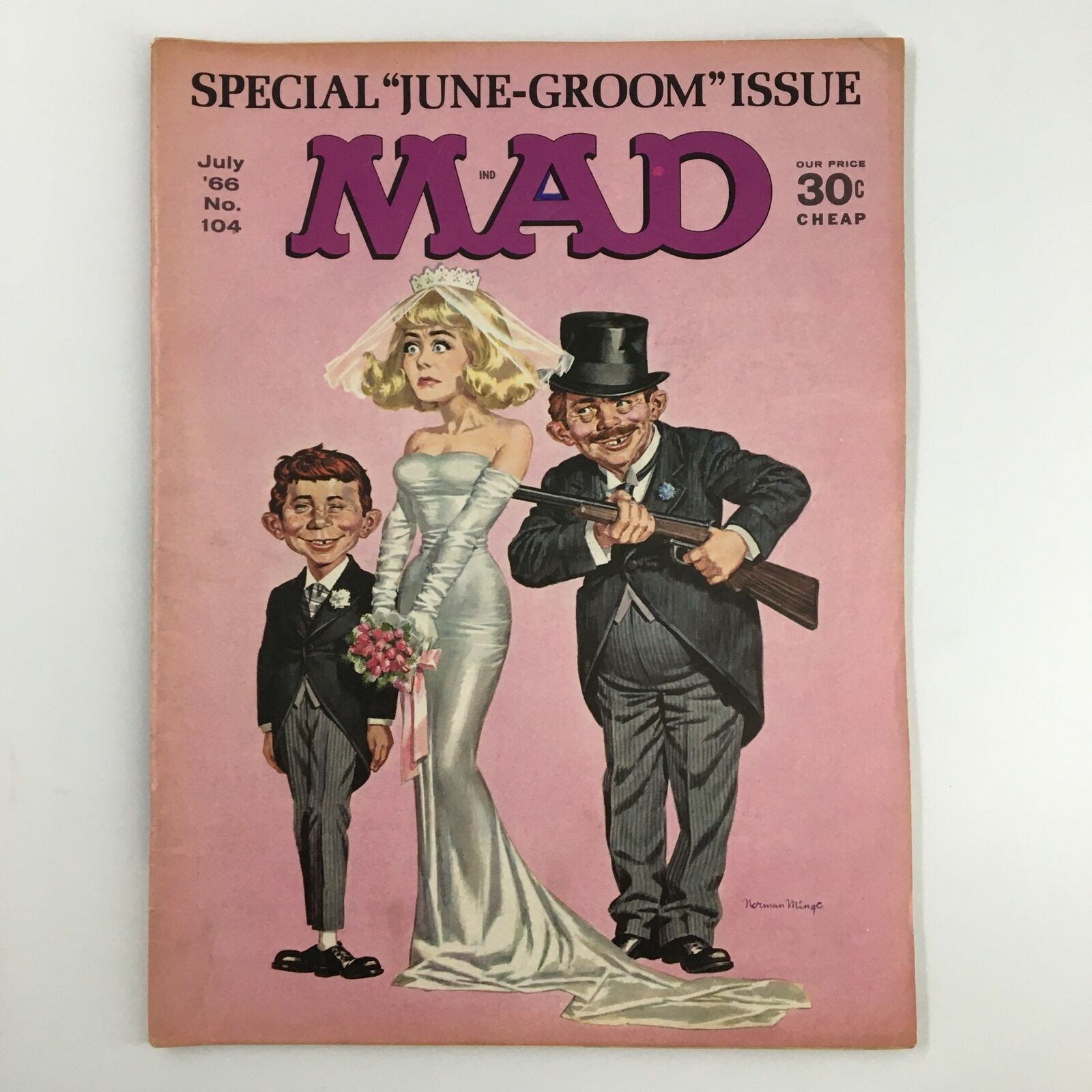 Mad Magazine July 1966 No. 104 Alfred and June Bride Fine FN 6.0