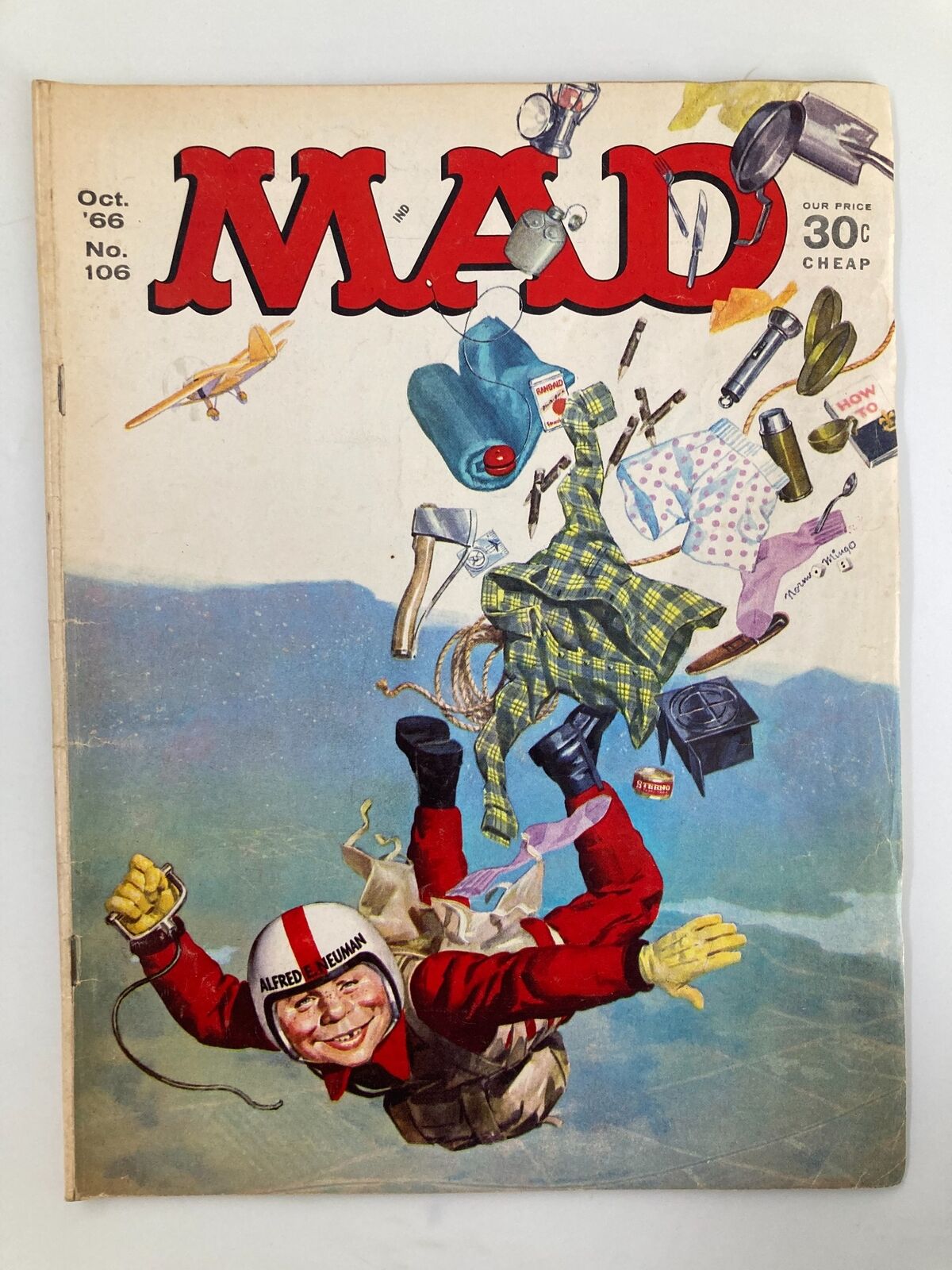 Mad Magazine October 1966 No. 106 Sky Diving VG Very Good 4.0 No Label