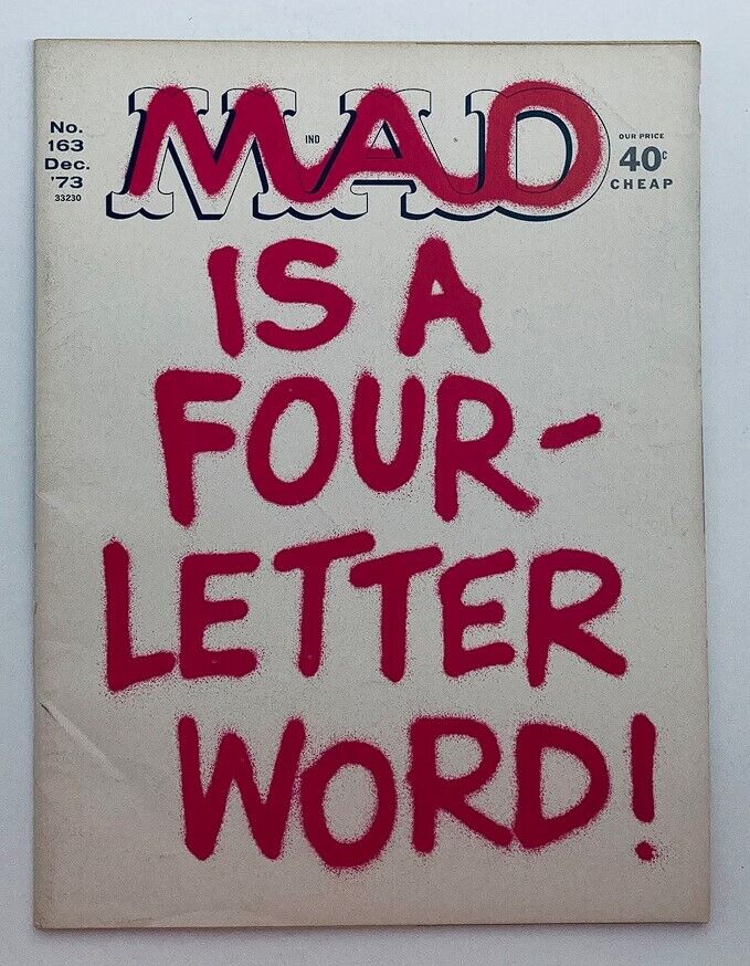 Mad Magazine December 1973 No. 163 The Clods of '44 6.0 FN Fine No Label