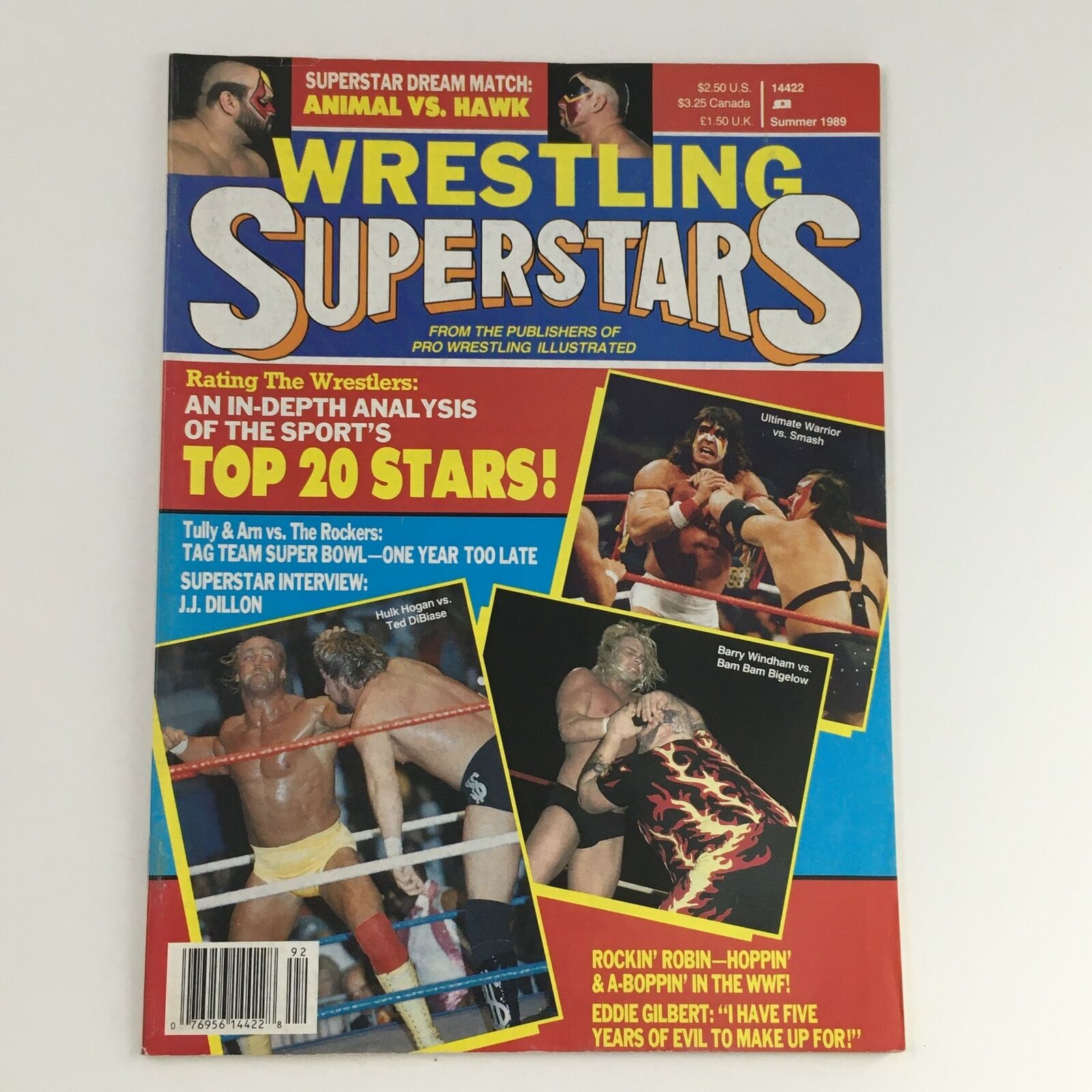 Wrestling Superstars Magazine Summer 1989 Hulk Hogan vs Ted DiBiase, No Label